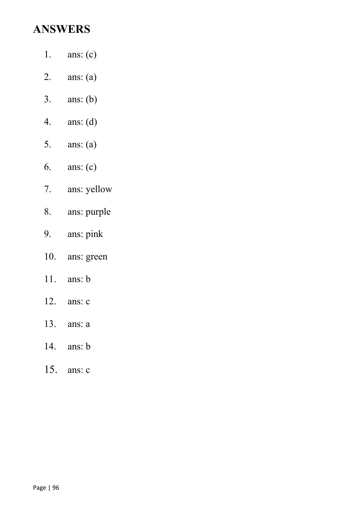 Chhattisgarh Board Class 1 English Question Bank - Page 101
