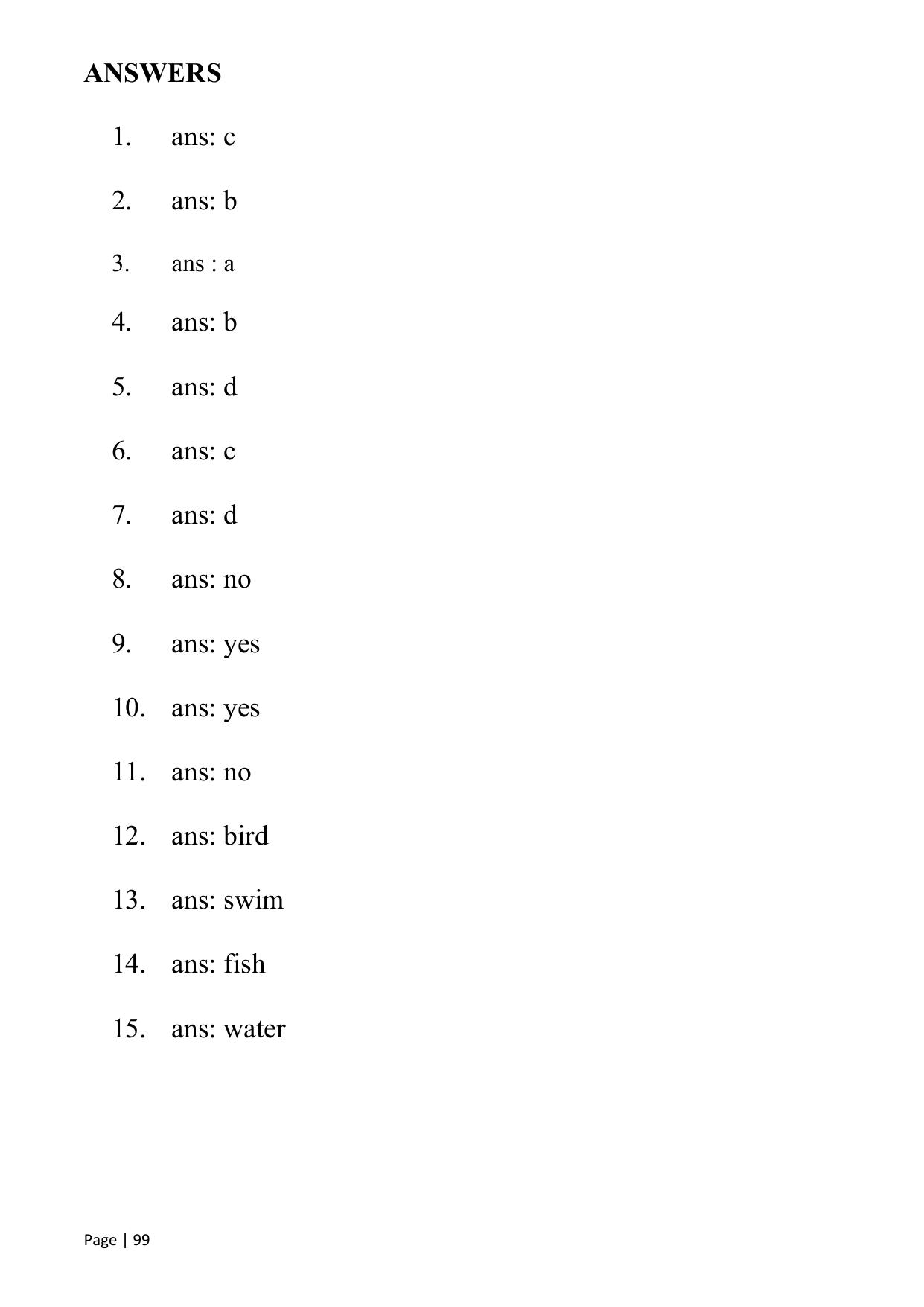 Chhattisgarh Board Class 1 English Question Bank - Page 104