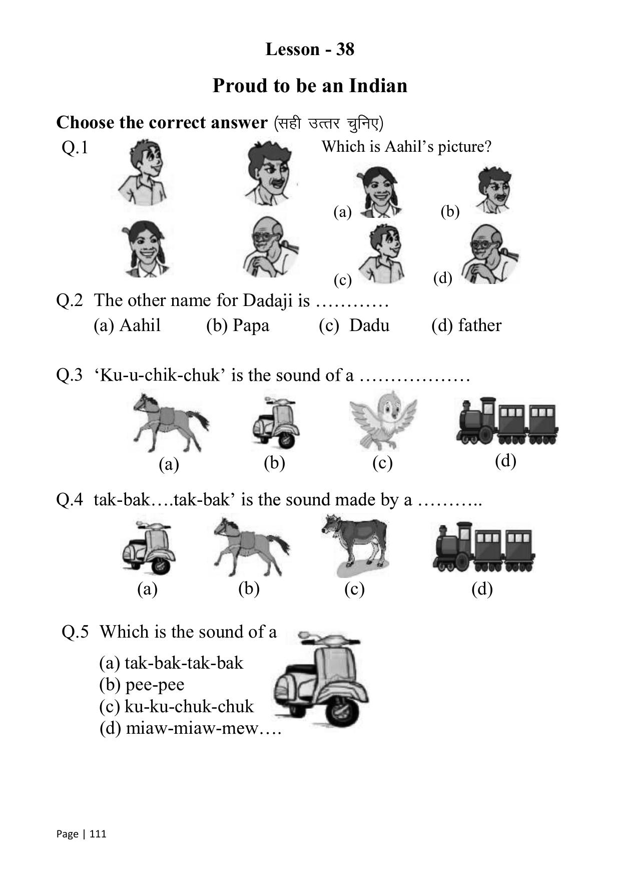 Chhattisgarh Board Class 1 English Question Bank - Page 116