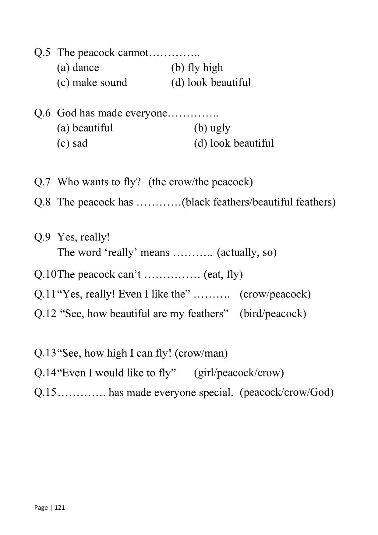Chhattisgarh Board Class 1 English Question Bank - Page 126