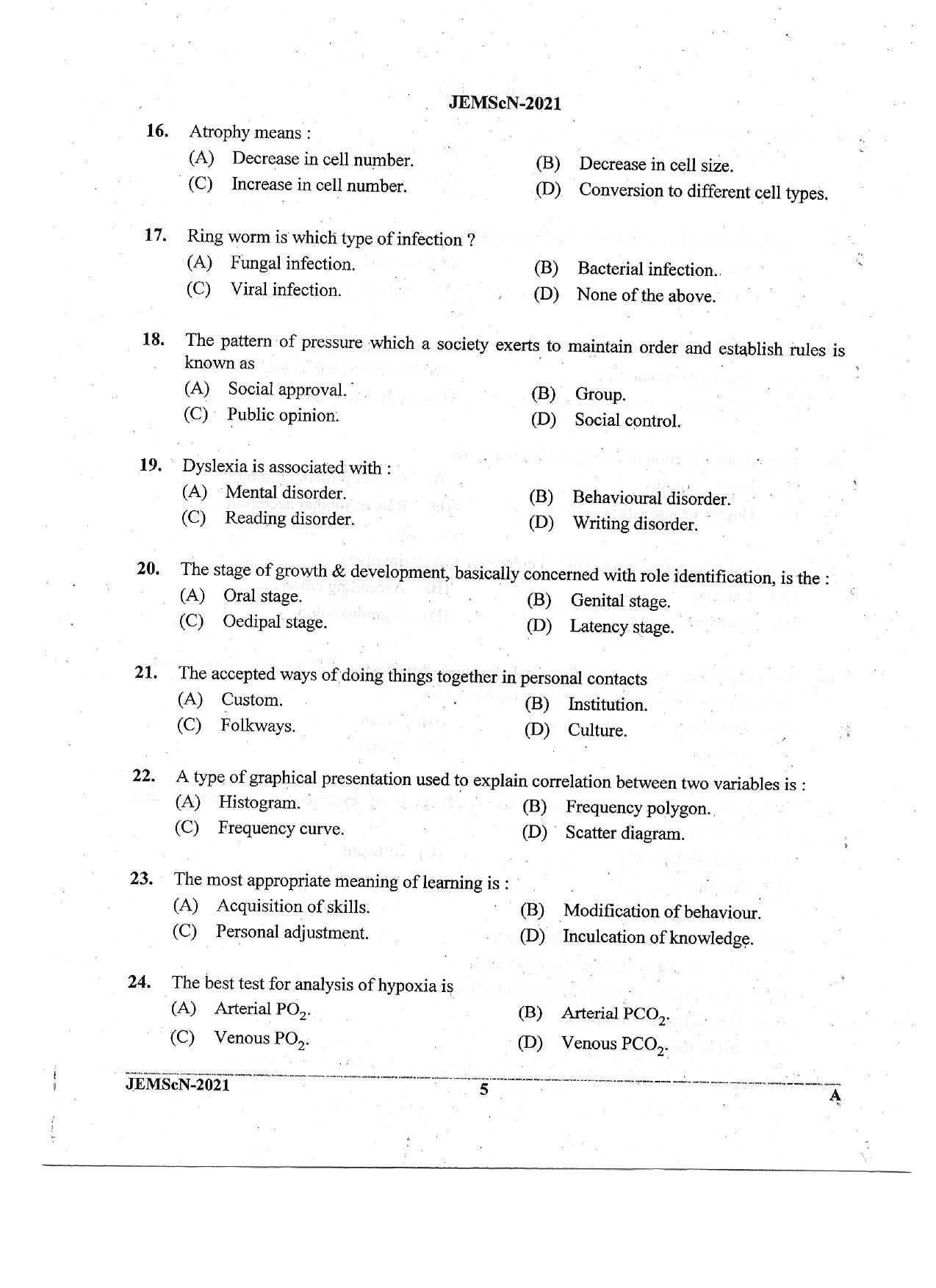 JEMScN Question Papers 2021 - Page 5