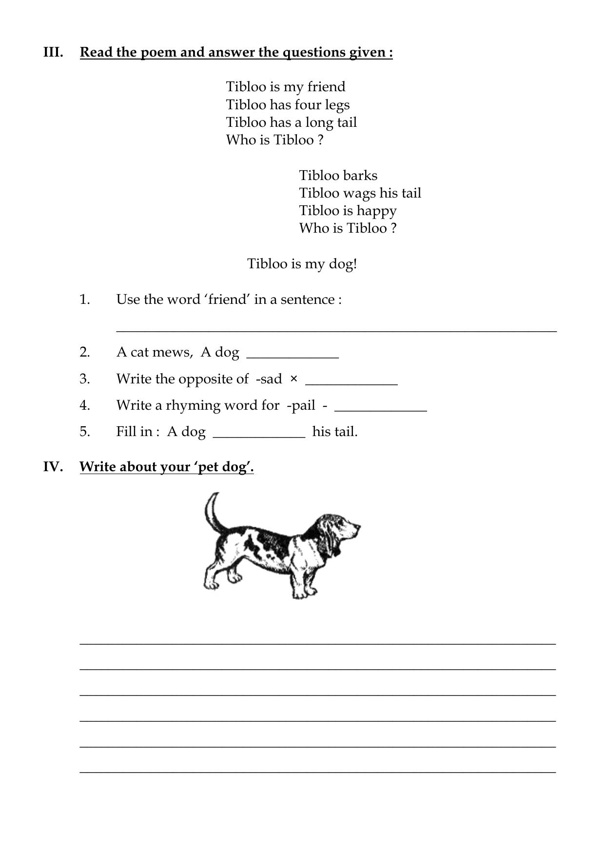 Worksheet for Class 3 English How Creatures Move Assignment - Page 7