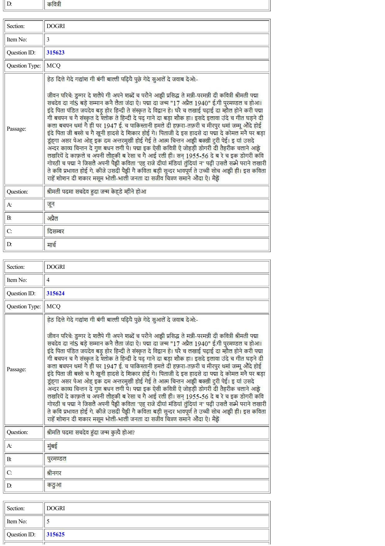CUET 2022 Question Paper of Dogri - Page 2