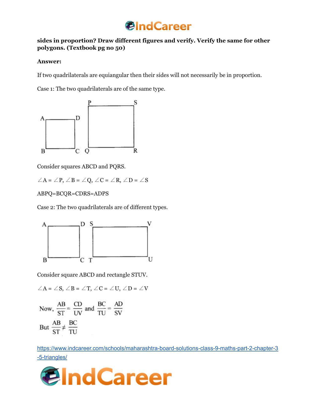 Maharashtra Board Solutions Class 9-Maths (Part 2): Chapter 3.5- Triangles - Page 4