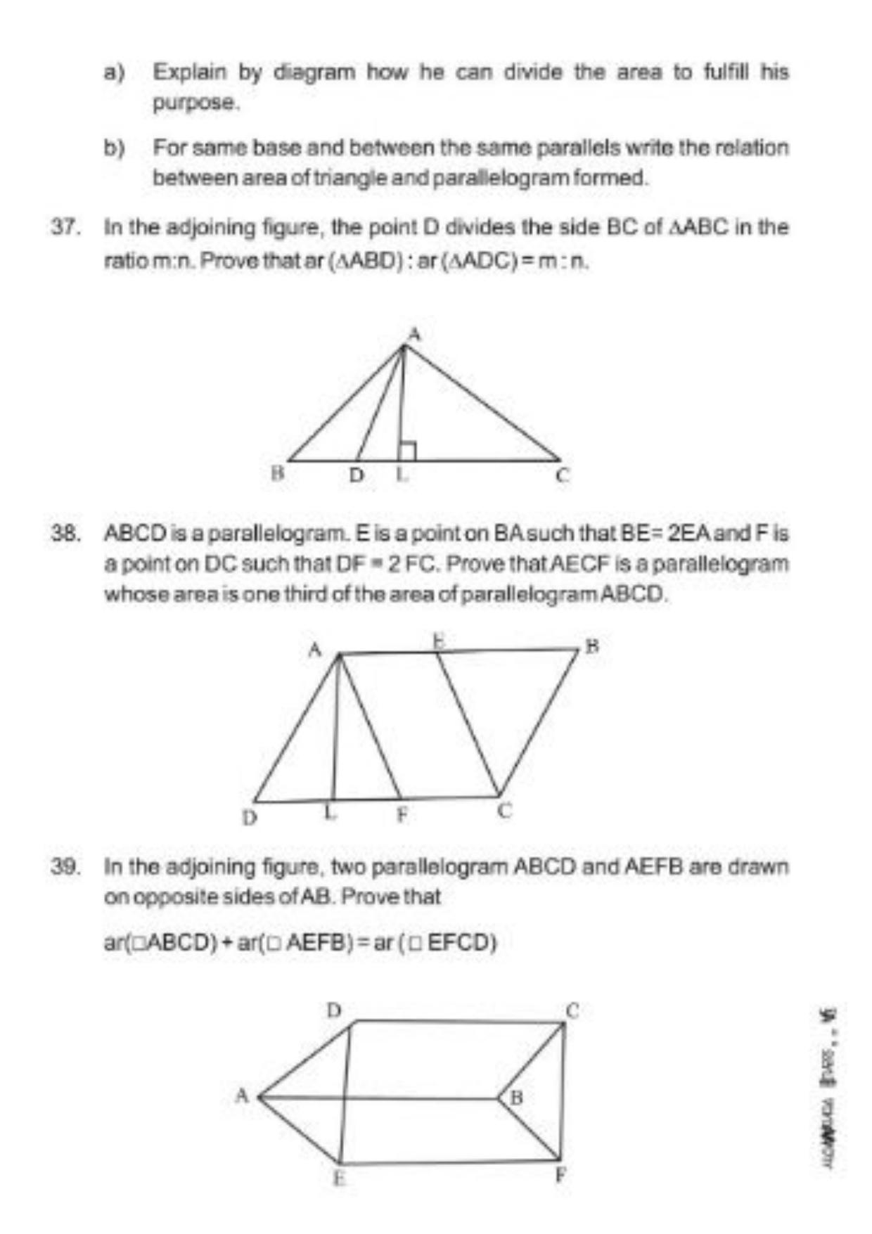Class 9 Notes, Question & Practice Paper - Mathematics (Topic 9 : Parallelograms And Triangles) - Page 9