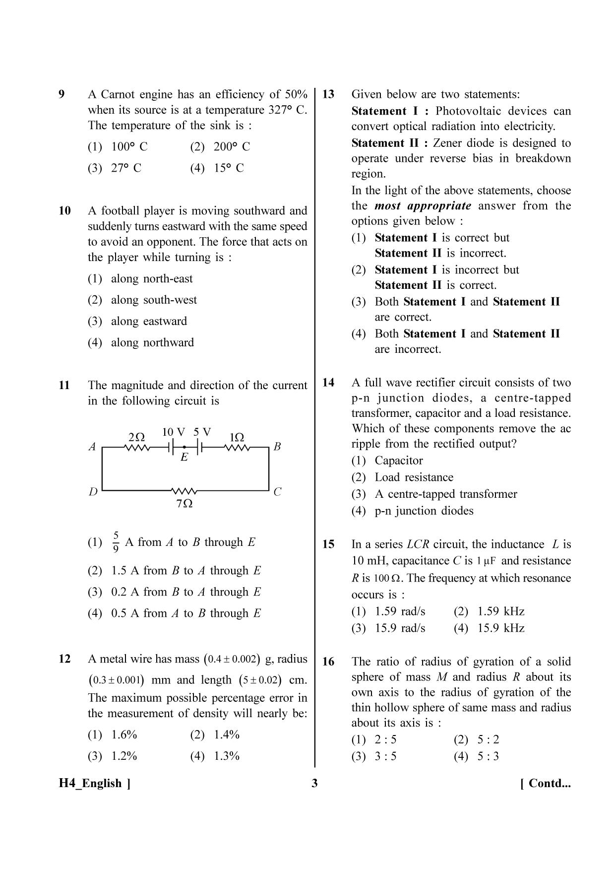 NEET 2023 H4 Question Paper - Page 3