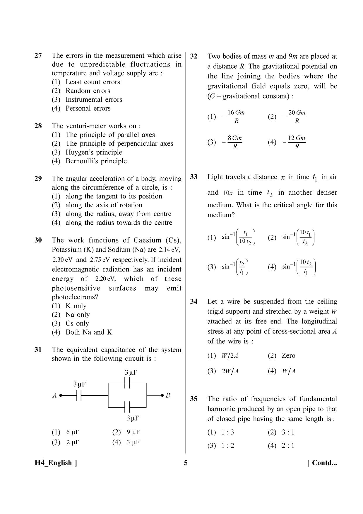 NEET 2023 H4 Question Paper - Page 5