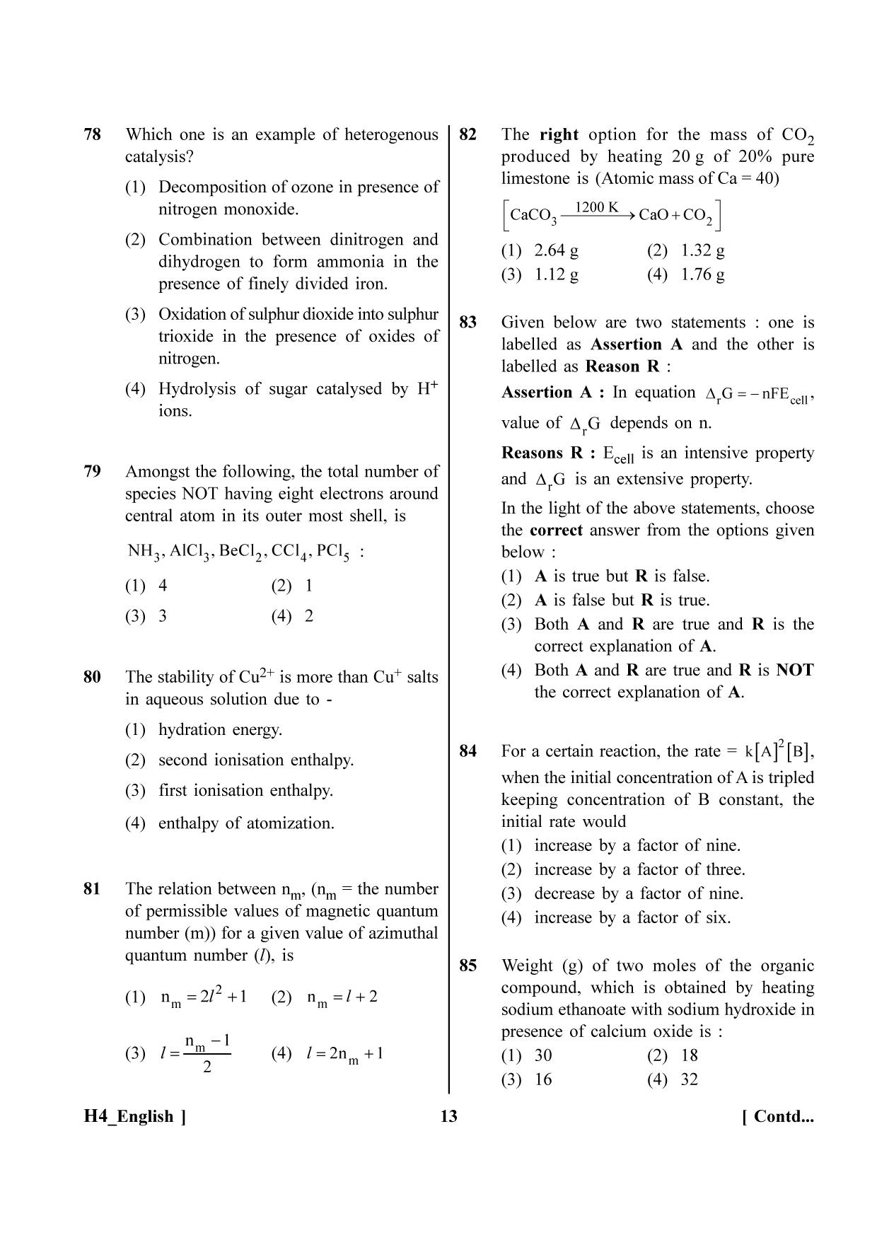 NEET 2023 H4 Question Paper - Page 13