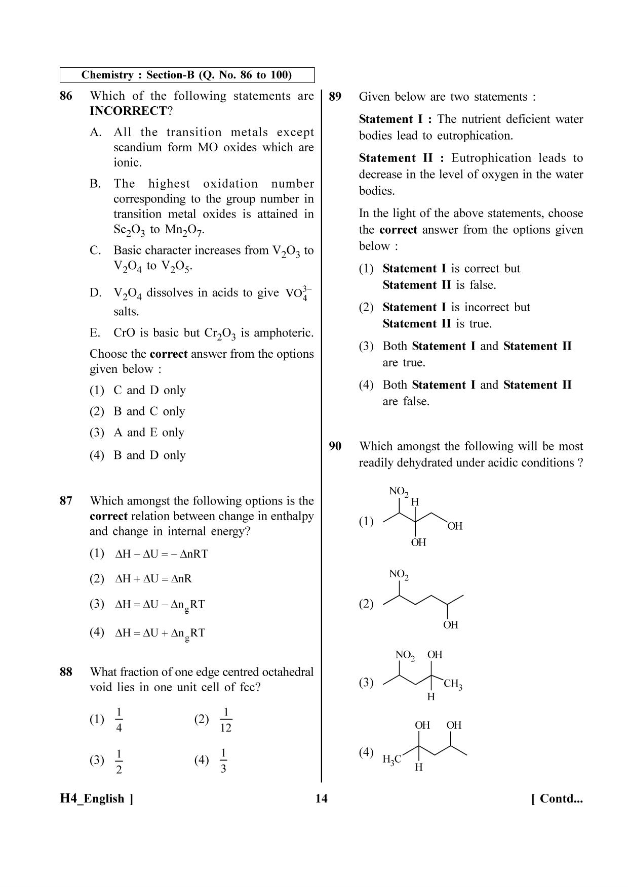 NEET 2023 H4 Question Paper - Page 14