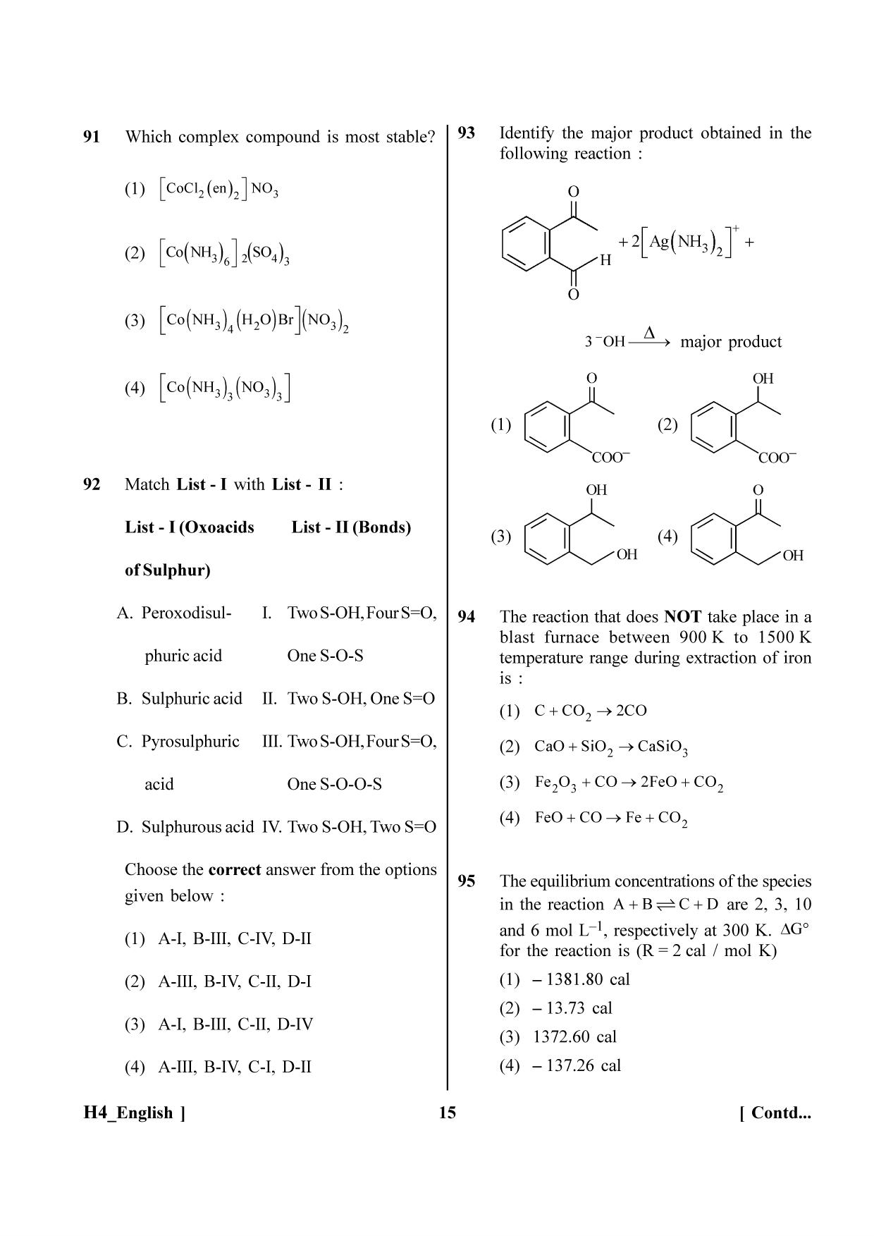 NEET 2023 H4 Question Paper - Page 15