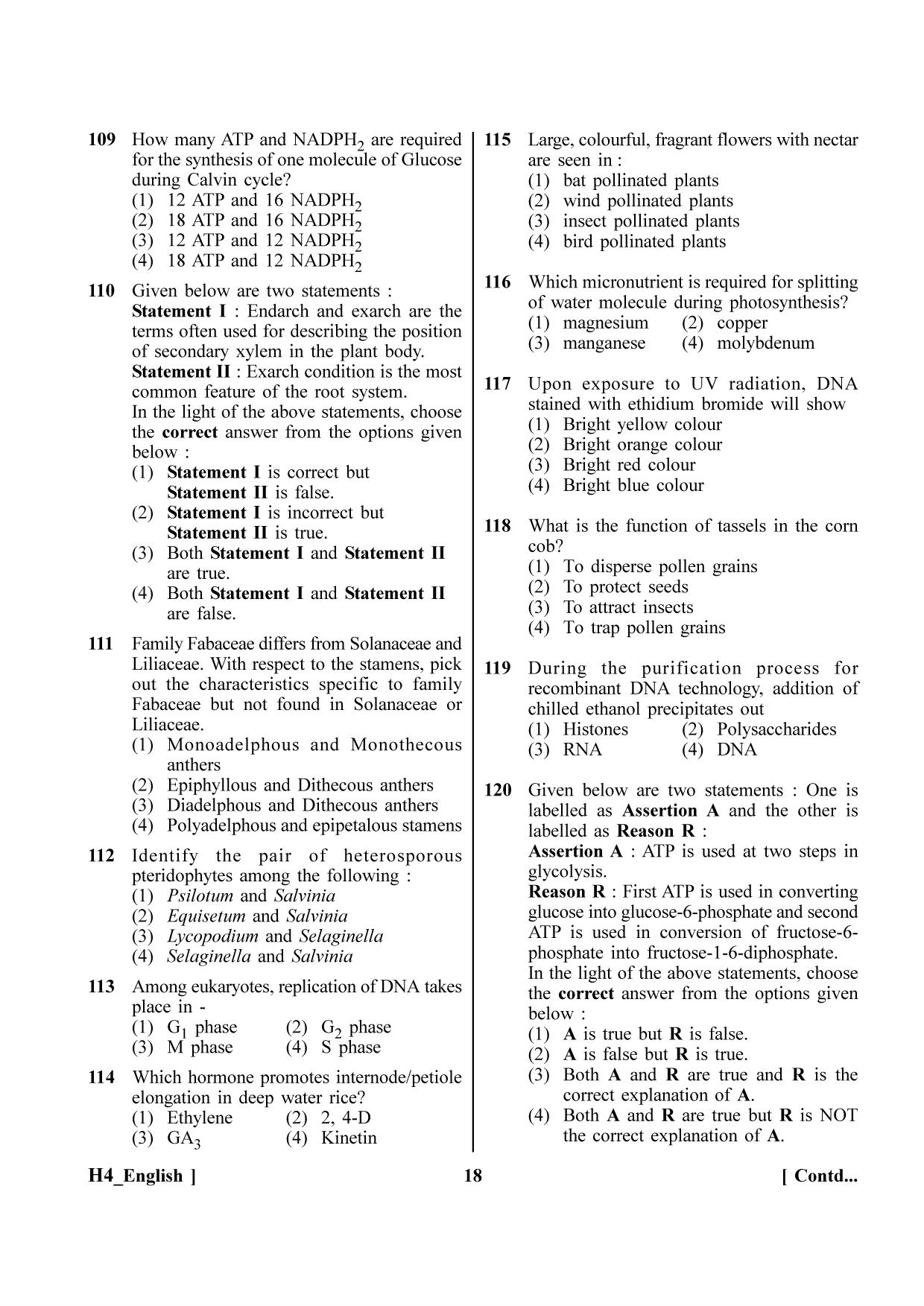 NEET 2023 H4 Question Paper - Page 18