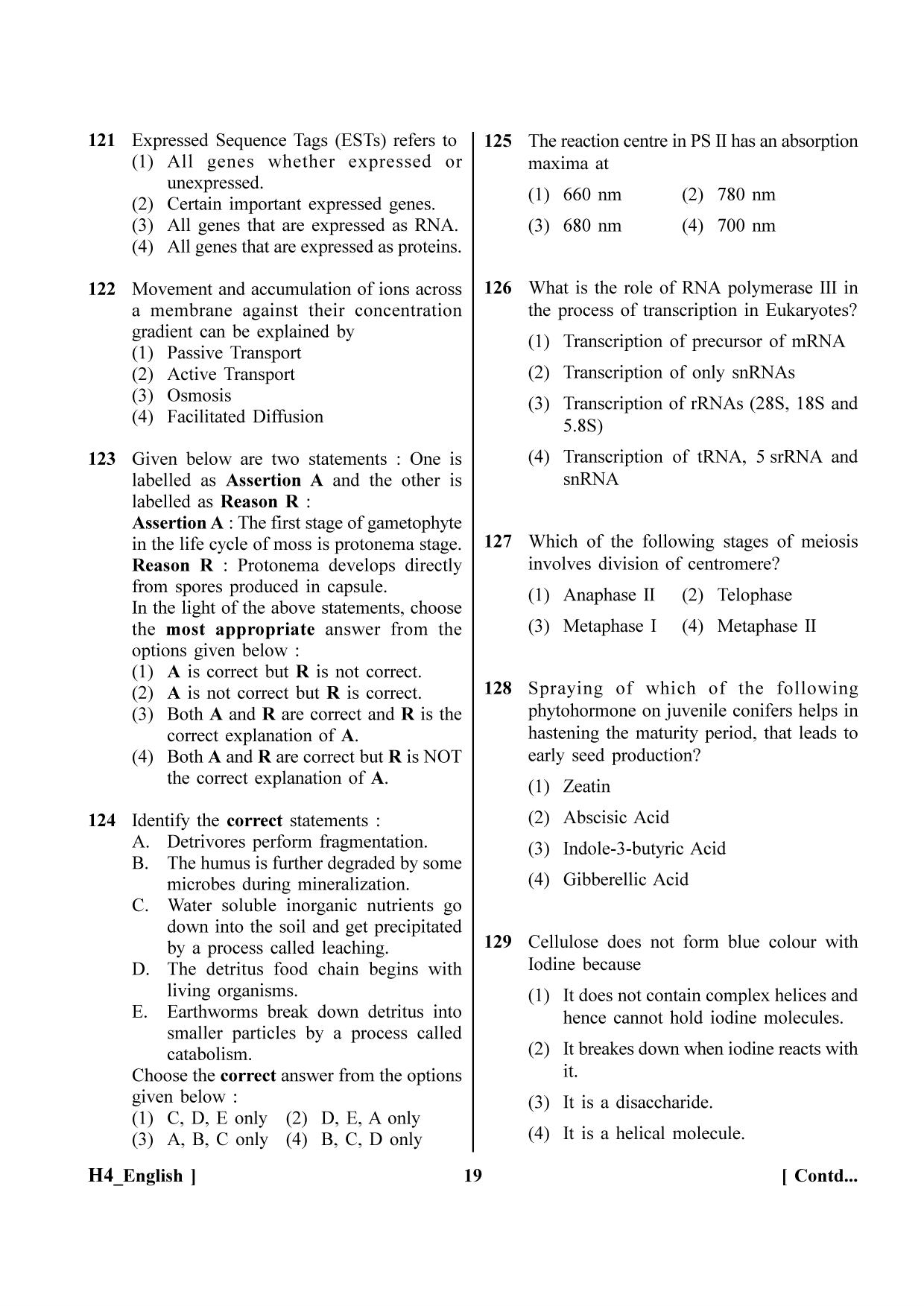 NEET 2023 H4 Question Paper - Page 19