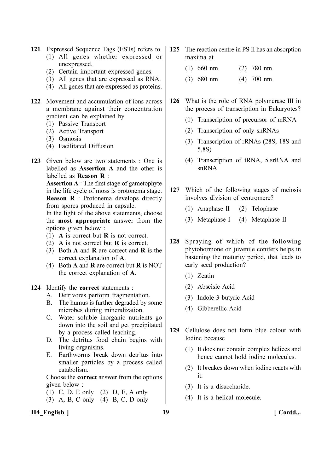 NEET 2023 H4 Question Paper - Page 19