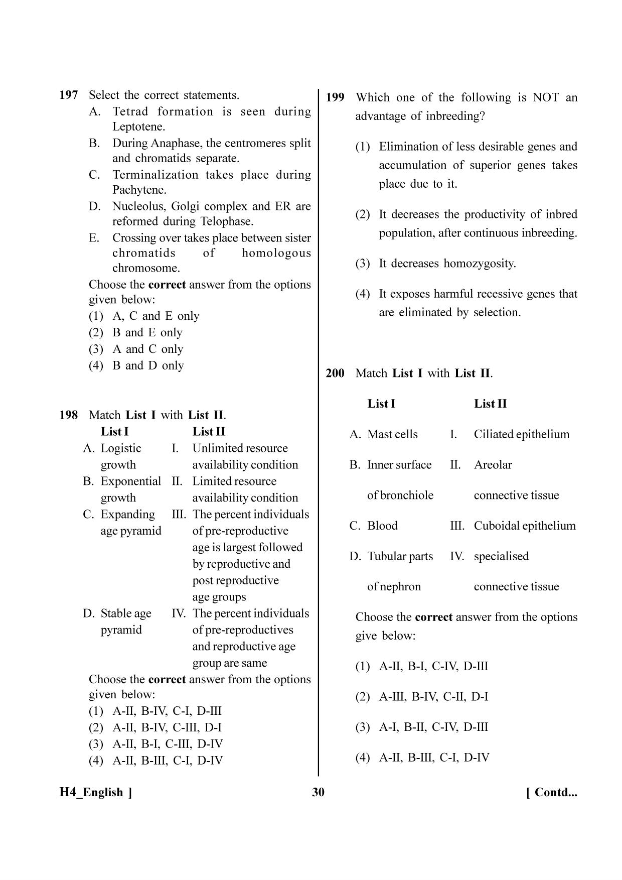 NEET 2023 H4 Question Paper - Page 30