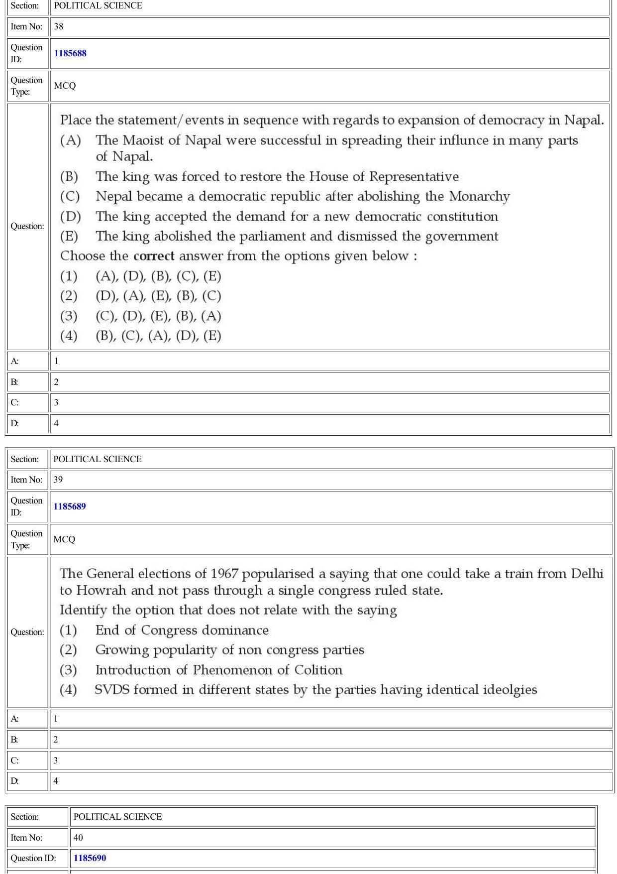 CUET 2022 Question Paper of Political Science - Page 16