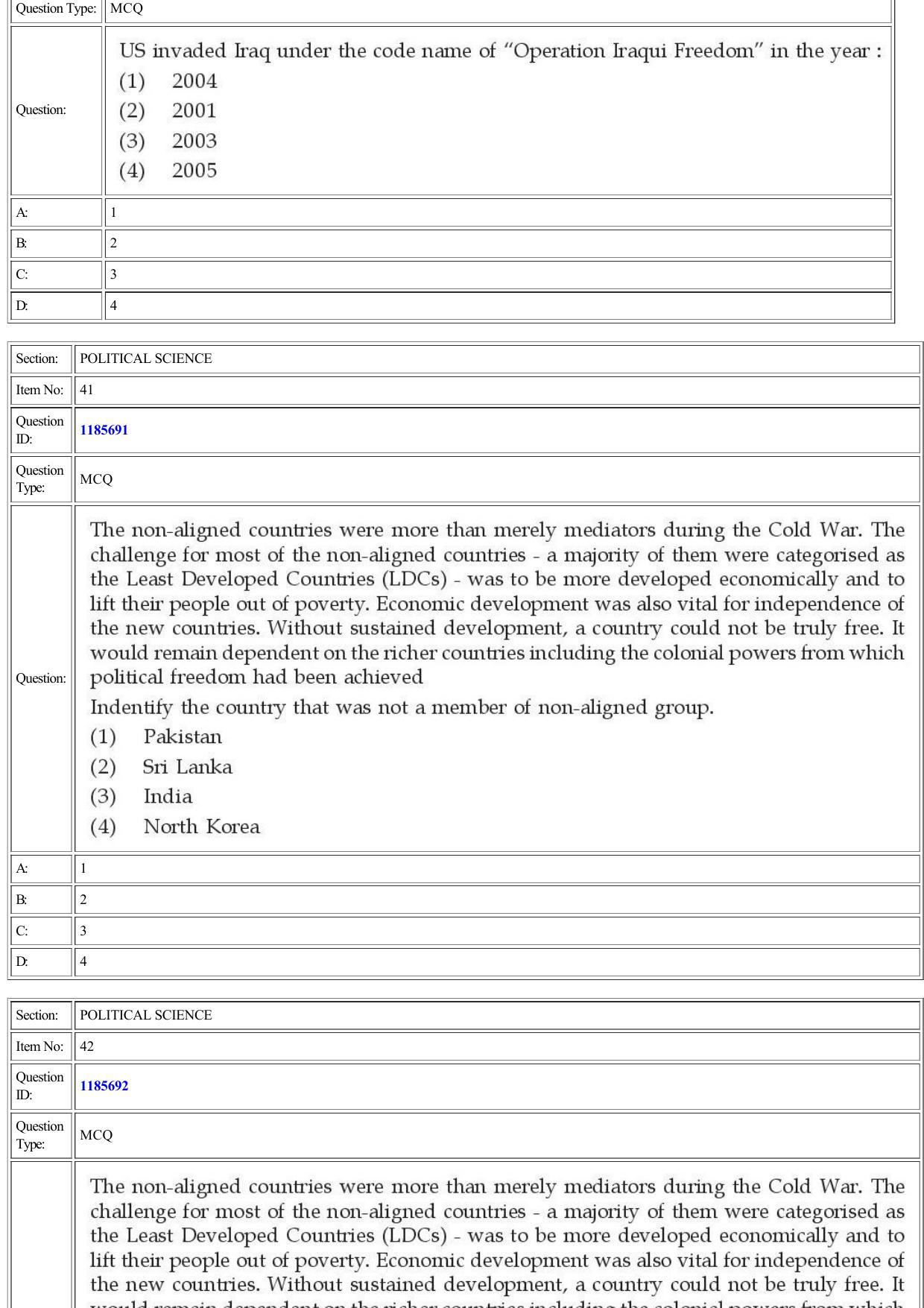 CUET 2022 Question Paper of Political Science - Page 17