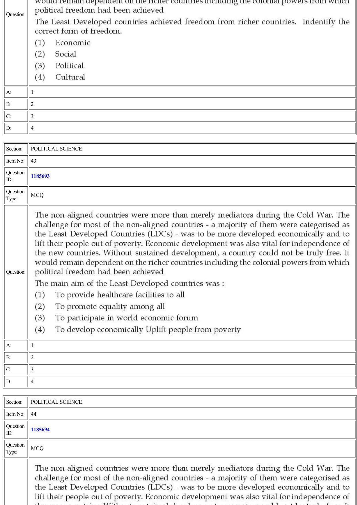 CUET 2022 Question Paper of Political Science - Page 18