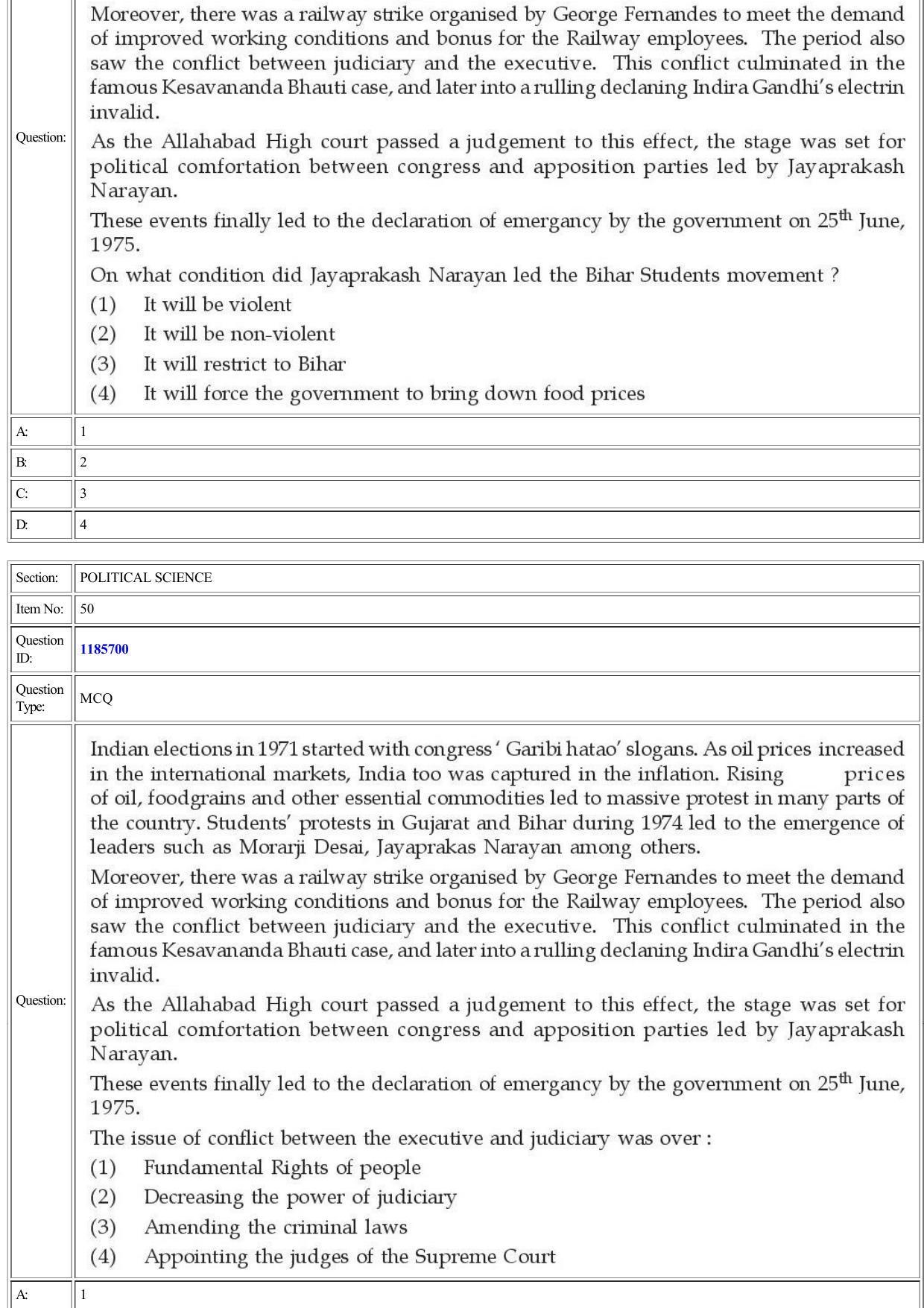 CUET 2022 Question Paper of Political Science - Page 22