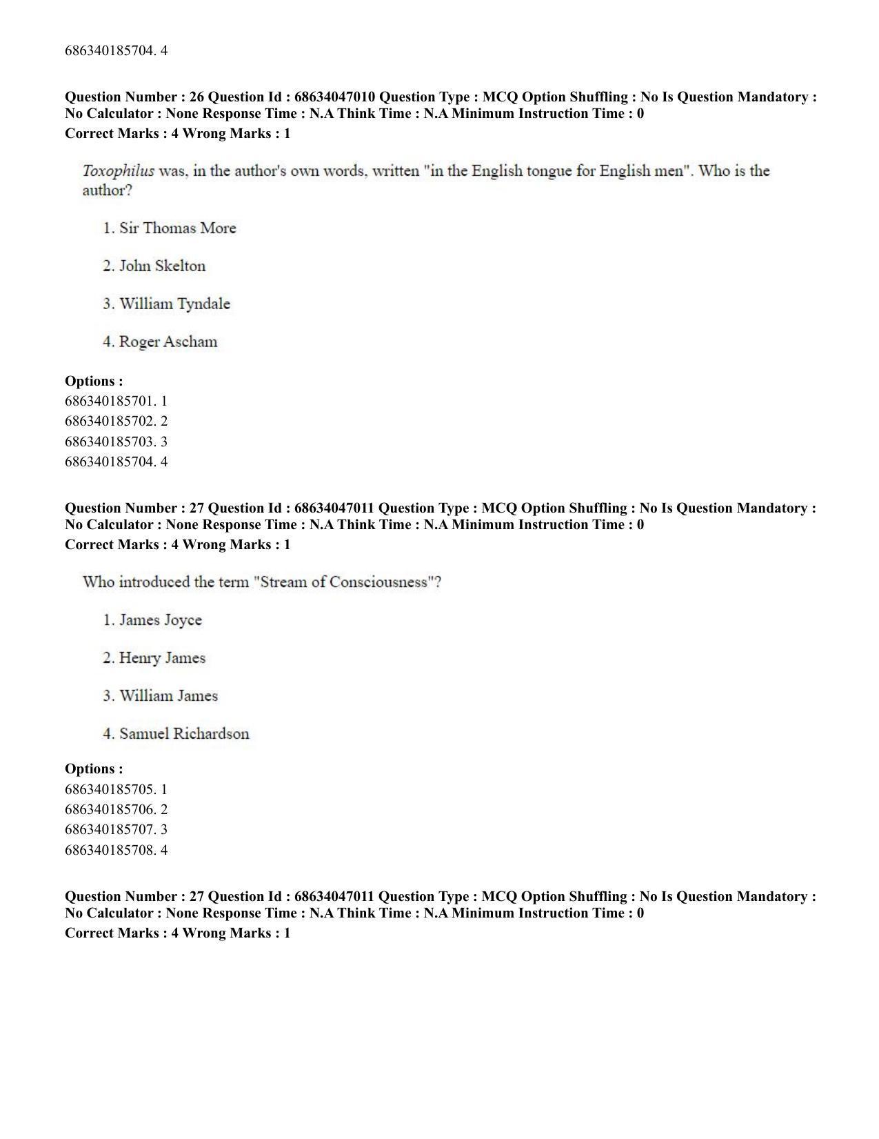 CUET PG 2023: LAQP01 – English (Hin) - Shift 2 (30-06-2023) Question Paper - Page 29