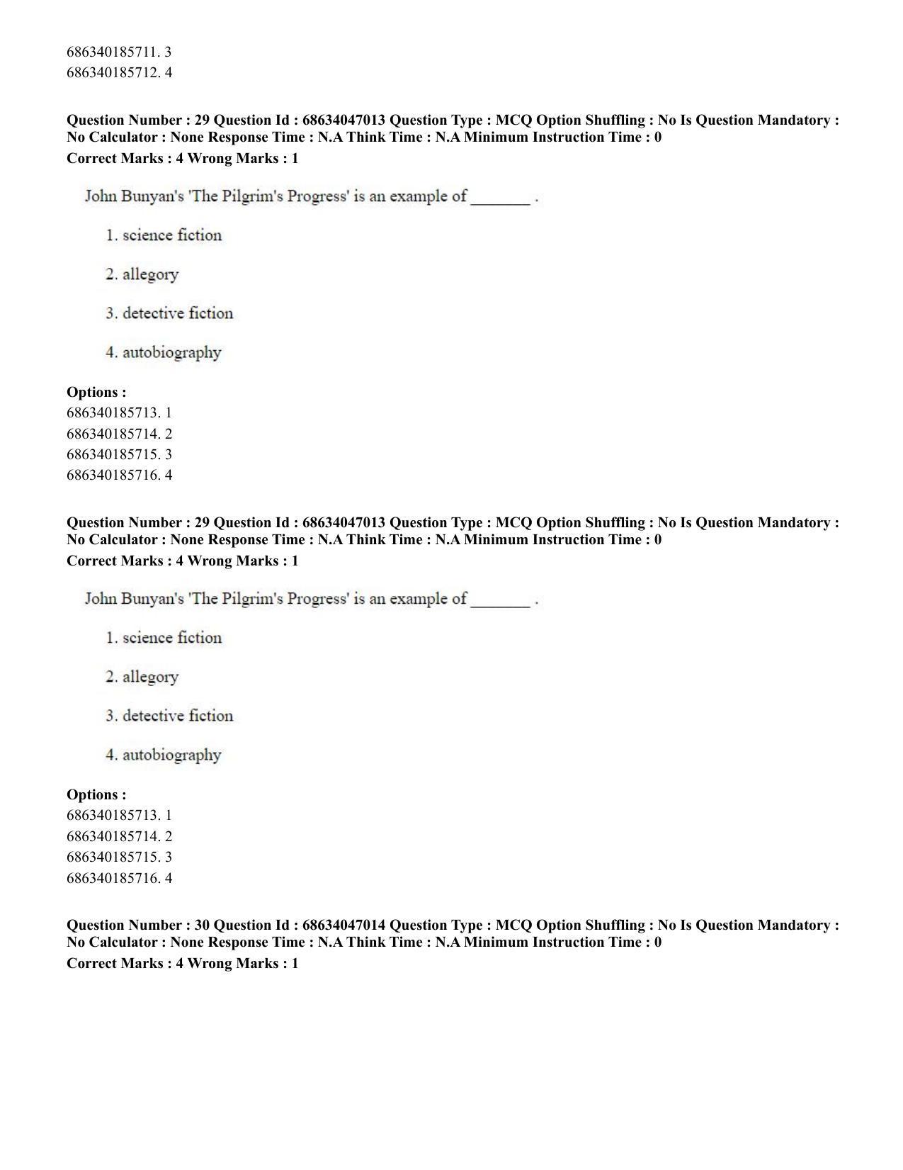 CUET PG 2023: LAQP01 – English (Hin) - Shift 2 (30-06-2023) Question Paper - Page 31