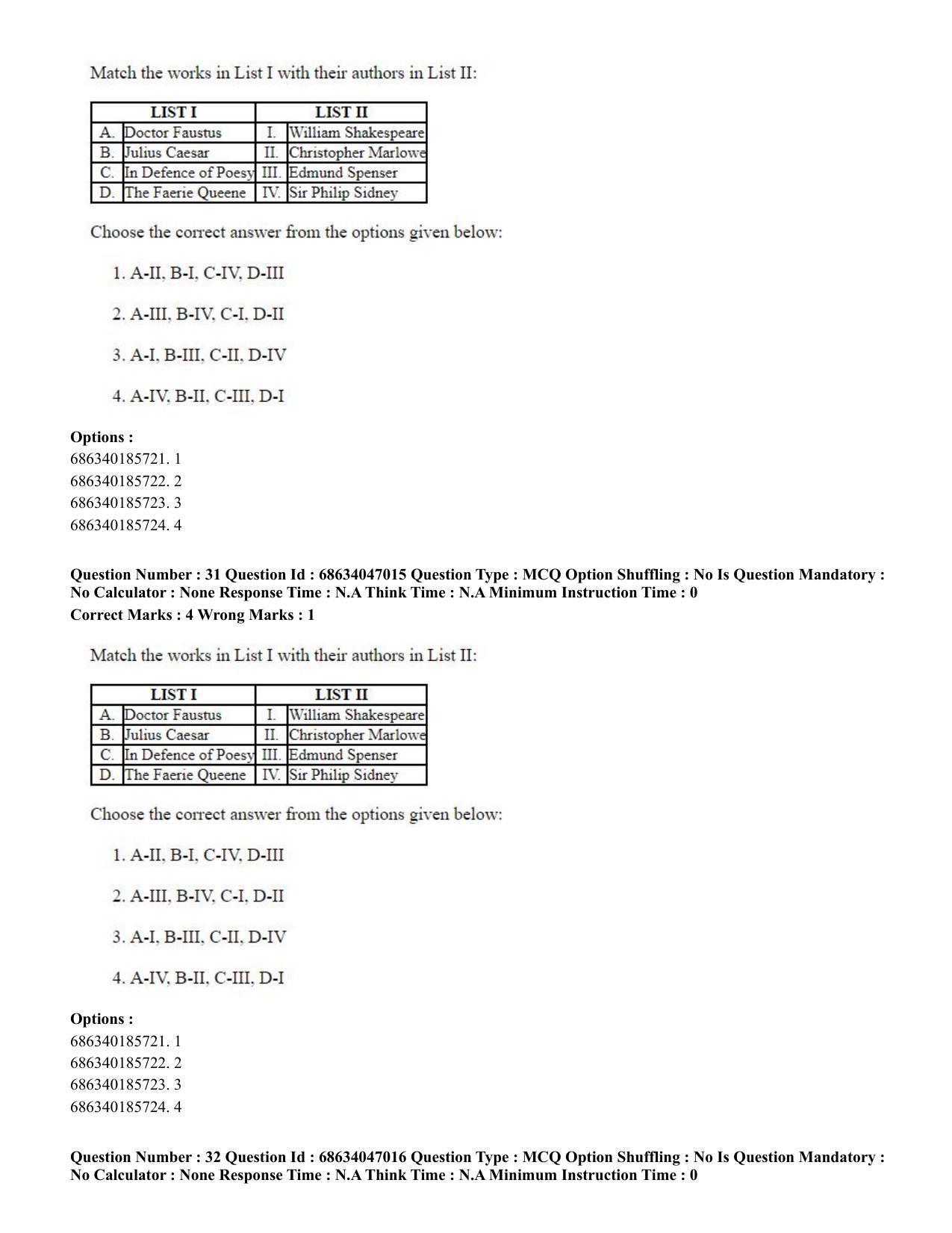 CUET PG 2023: LAQP01 – English (Hin) - Shift 2 (30-06-2023) Question Paper - Page 33