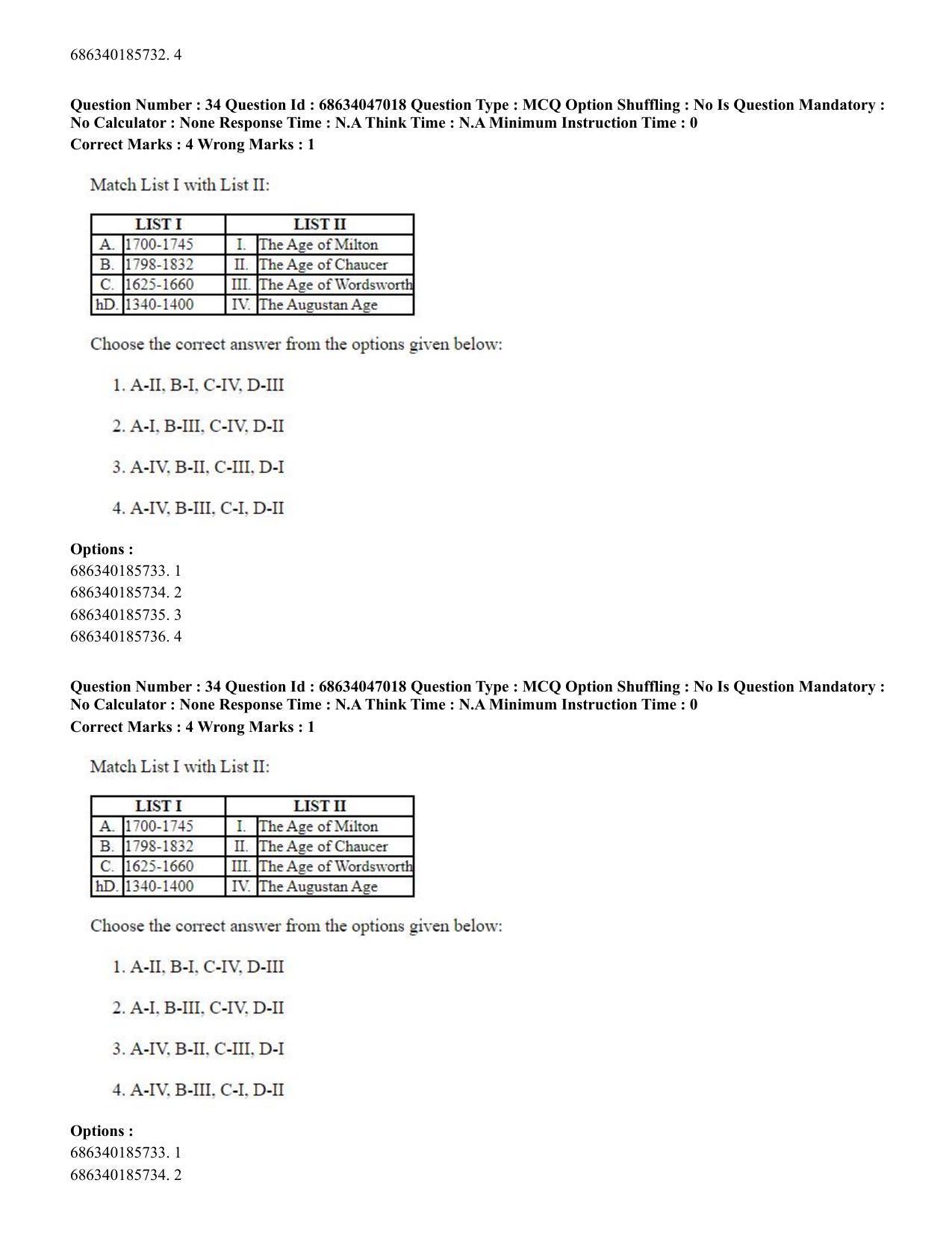 CUET PG 2023: LAQP01 – English (Hin) - Shift 2 (30-06-2023) Question Paper - Page 36