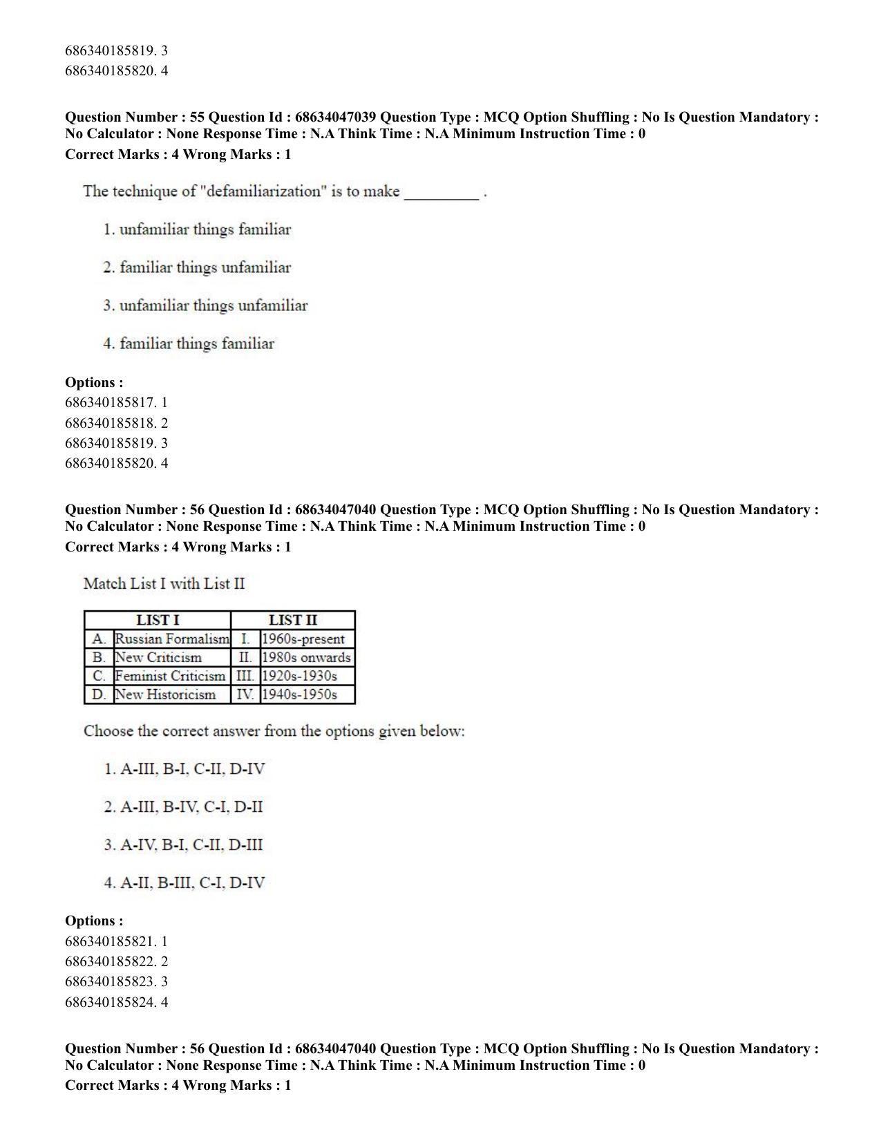 CUET PG 2023: LAQP01 – English (Hin) - Shift 2 (30-06-2023) Question Paper - Page 54
