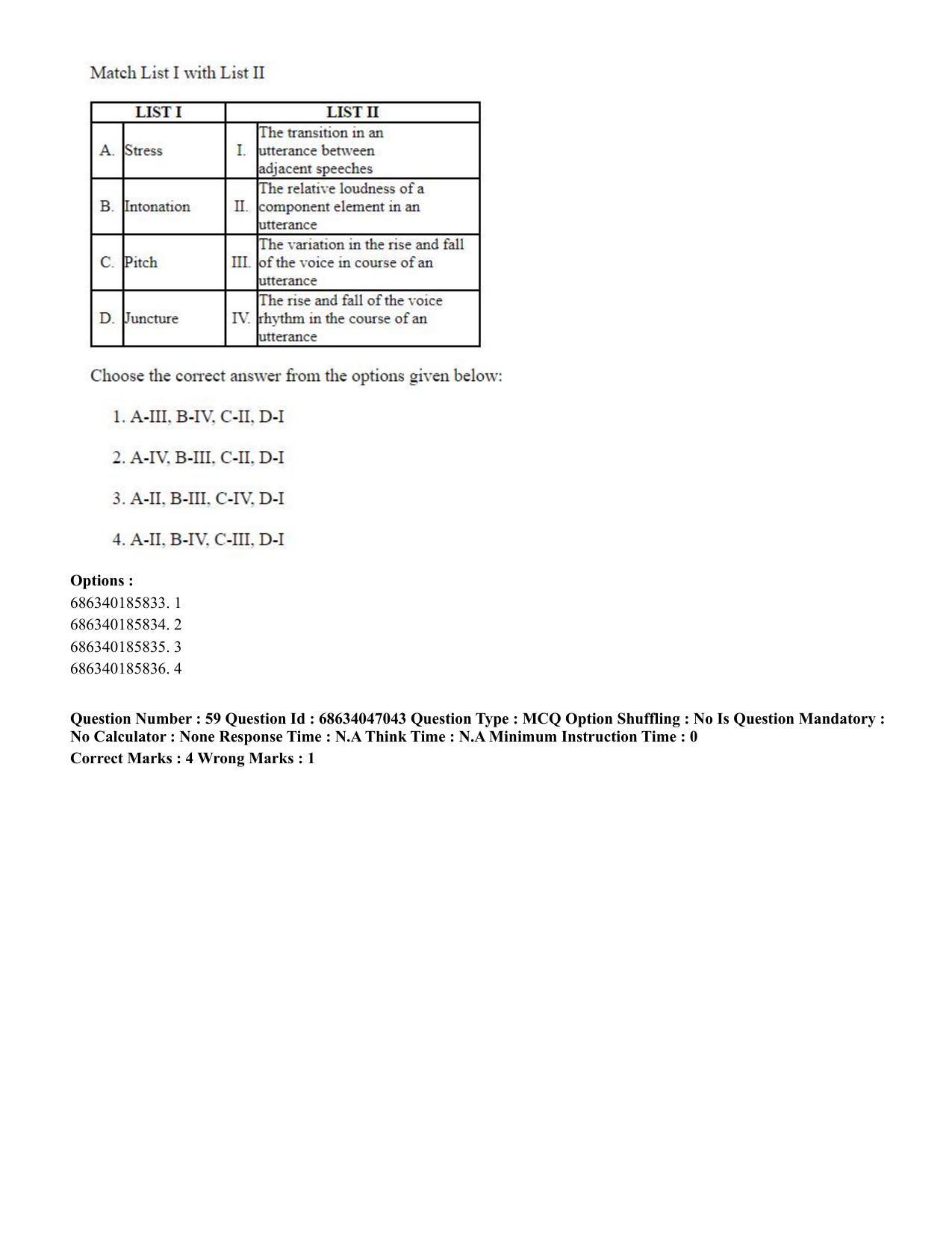 CUET PG 2023: LAQP01 – English (Hin) - Shift 2 (30-06-2023) Question Paper - Page 58