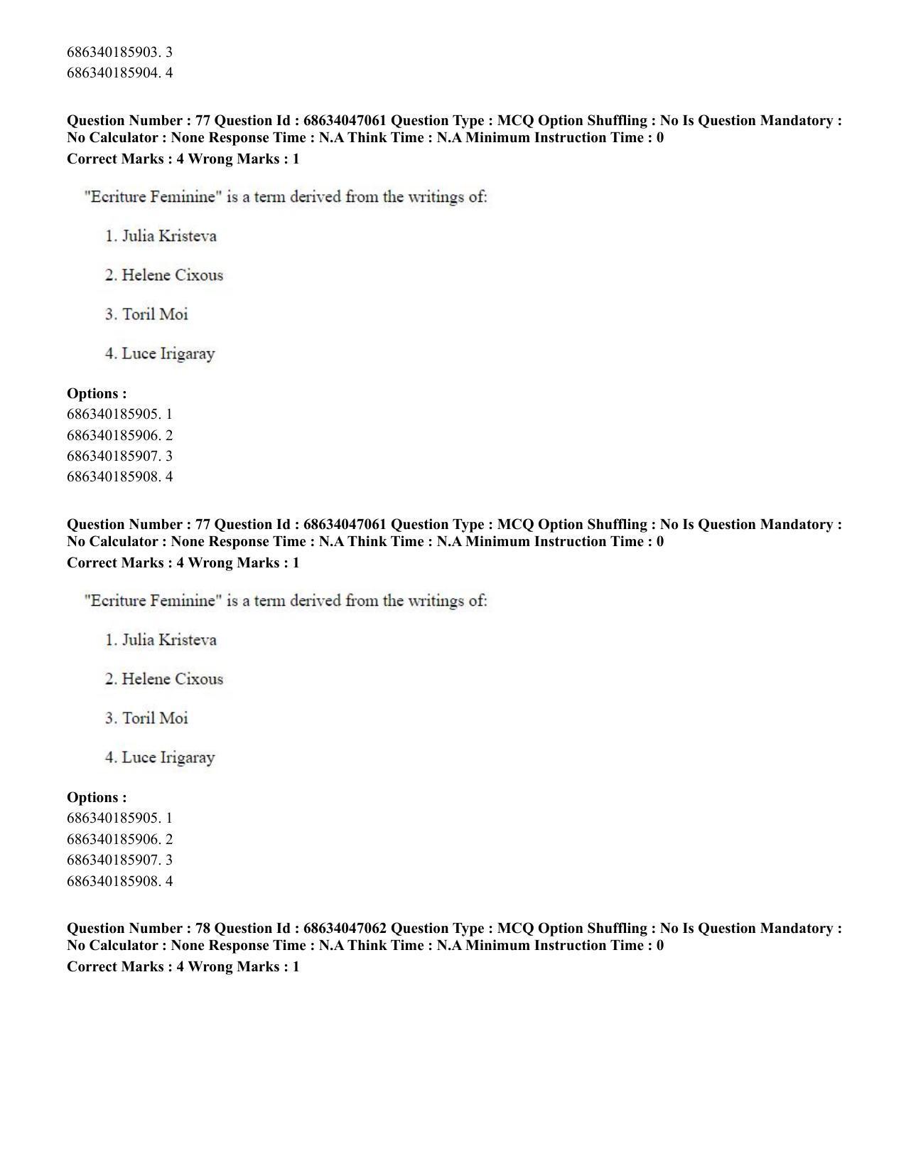 CUET PG 2023: LAQP01 – English (Hin) - Shift 2 (30-06-2023) Question Paper - Page 76