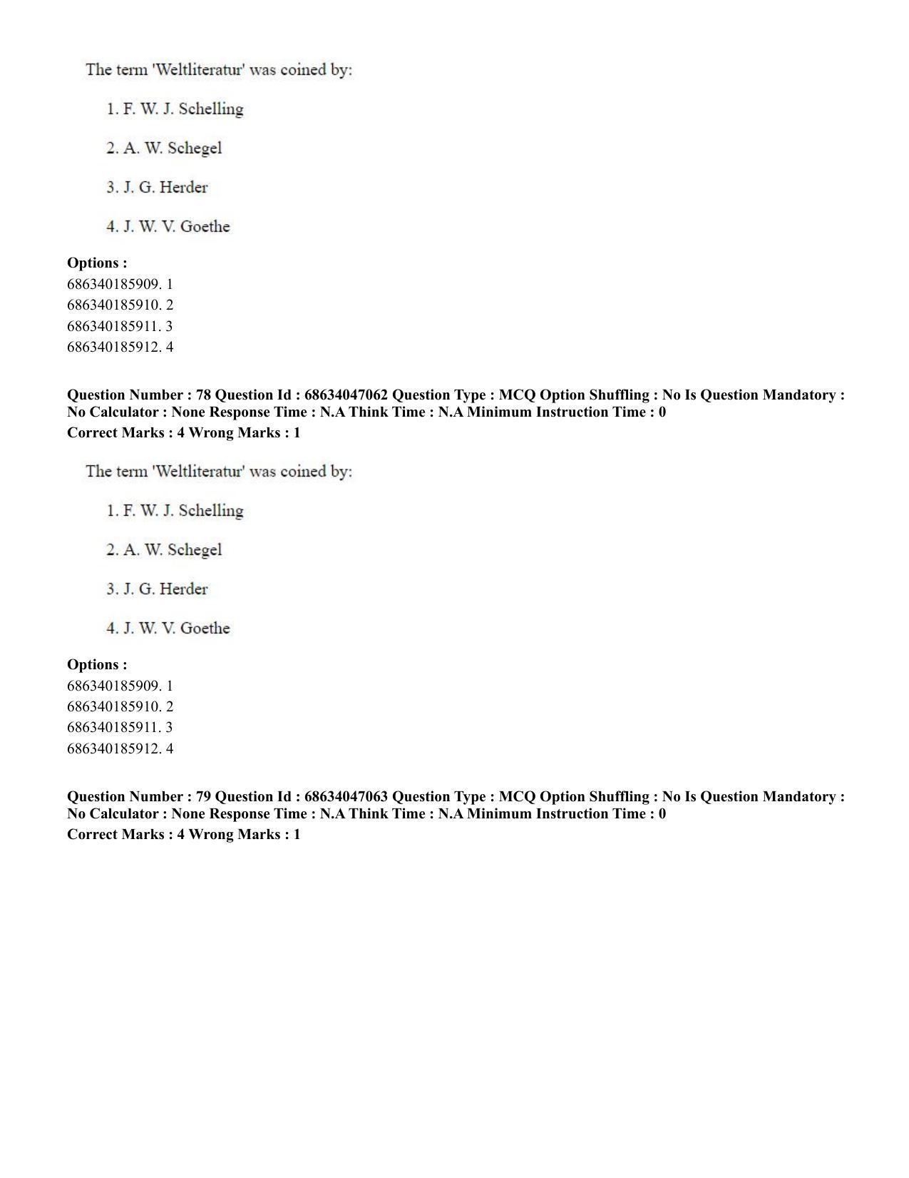 CUET PG 2023: LAQP01 – English (Hin) - Shift 2 (30-06-2023) Question Paper - Page 77