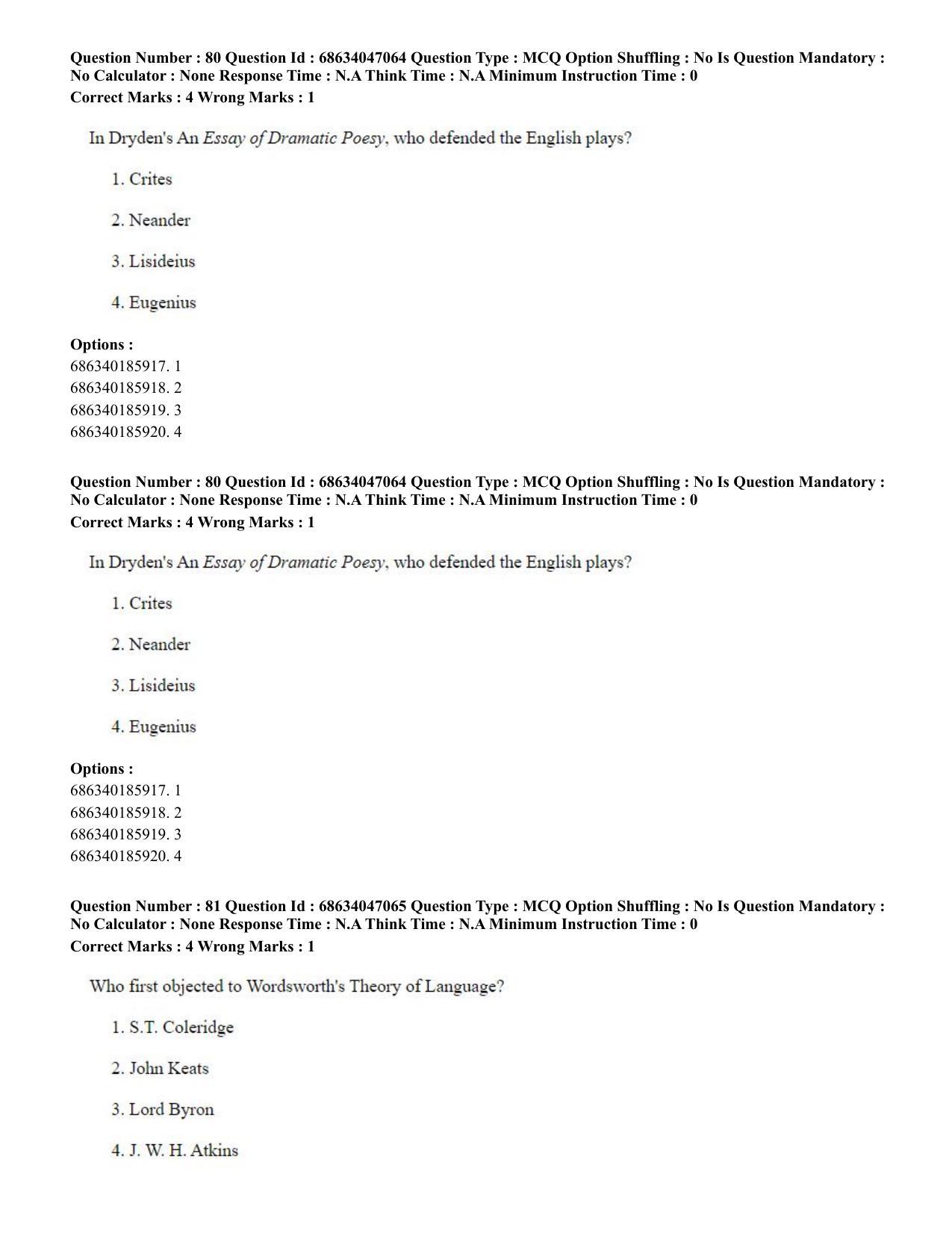 CUET PG 2023: LAQP01 – English (Hin) - Shift 2 (30-06-2023) Question Paper - Page 79
