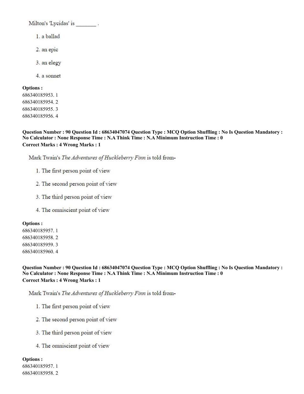 CUET PG 2023: LAQP01 – English (Hin) - Shift 2 (30-06-2023) Question Paper - Page 87