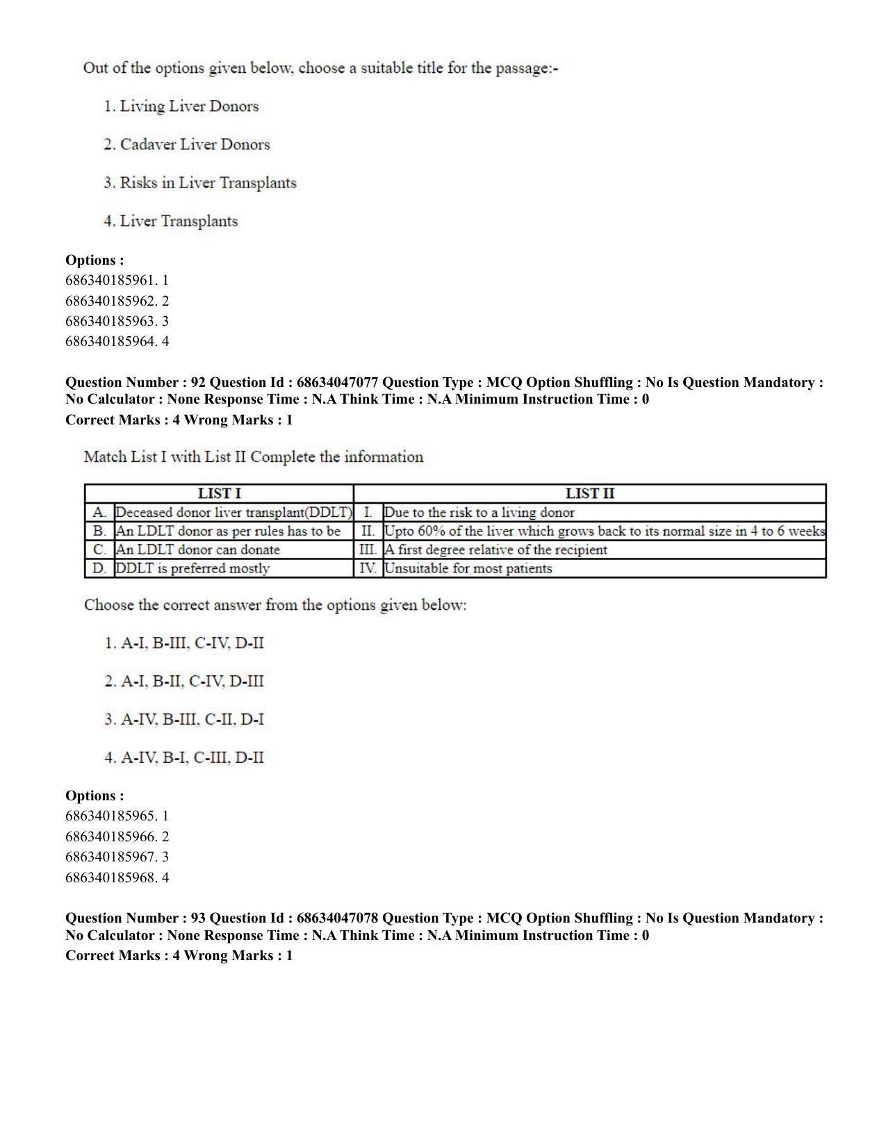 CUET PG 2023: LAQP01 – English (Hin) - Shift 2 (30-06-2023) Question Paper - Page 89