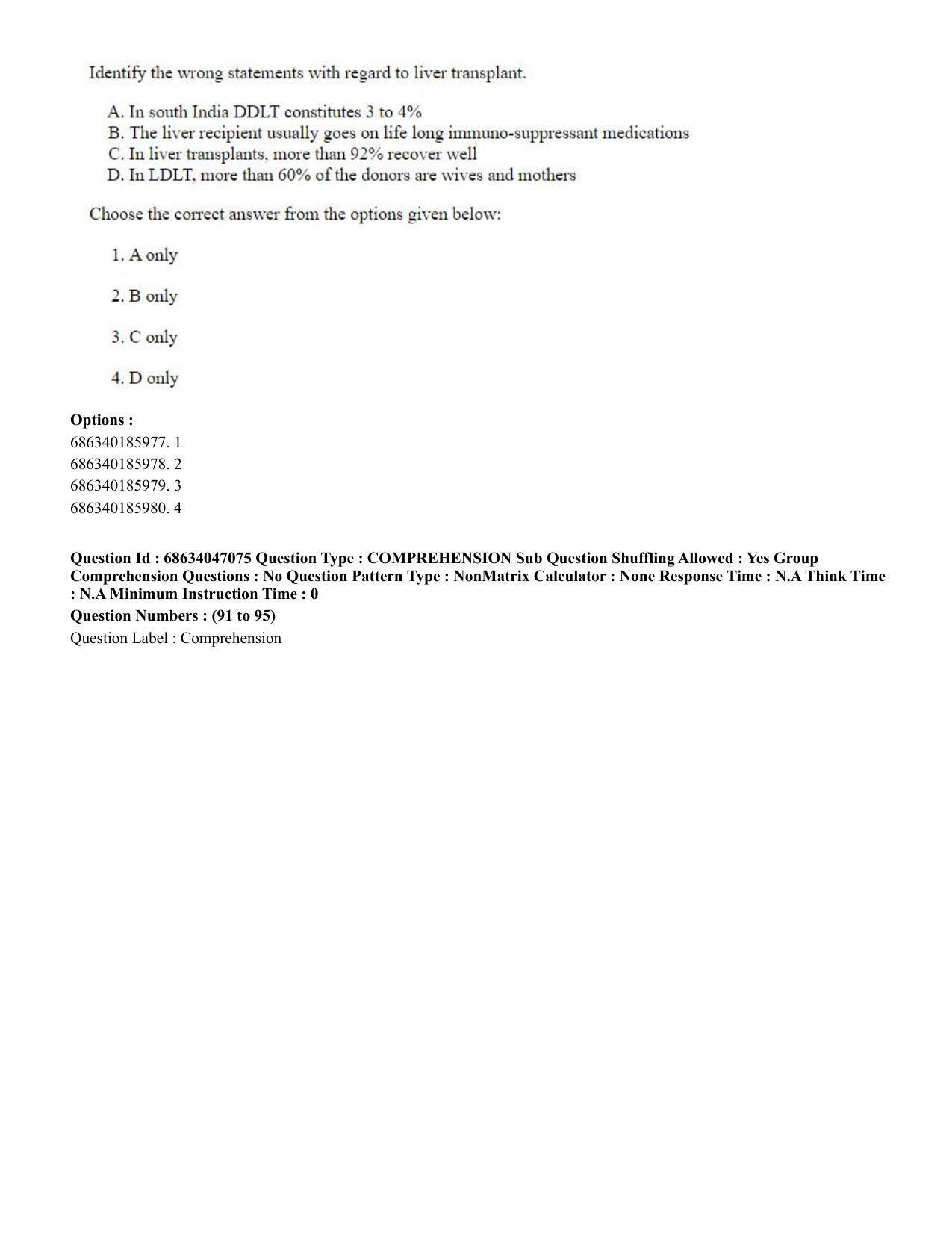 CUET PG 2023: LAQP01 – English (Hin) - Shift 2 (30-06-2023) Question Paper - Page 91