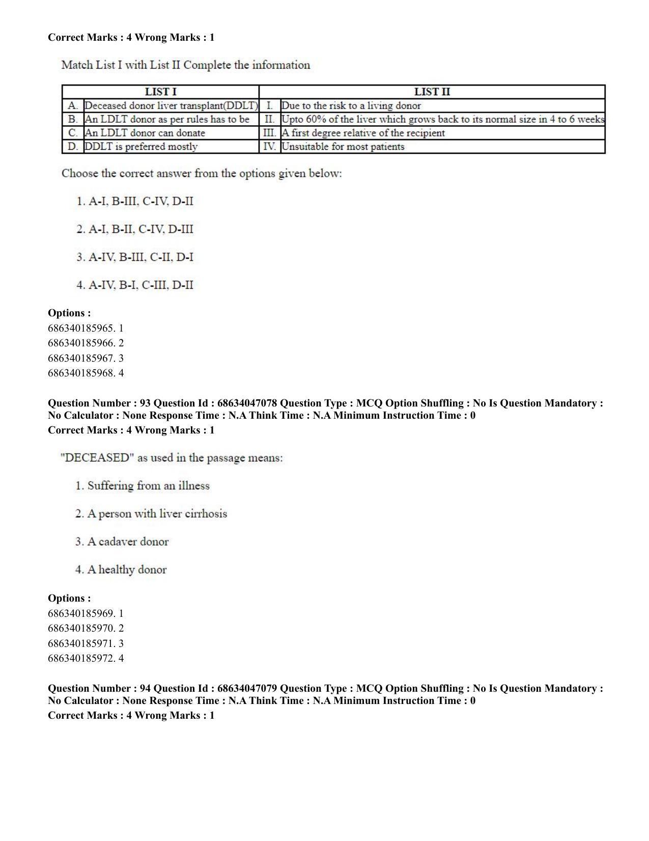 CUET PG 2023: LAQP01 – English (Hin) - Shift 2 (30-06-2023) Question Paper - Page 93