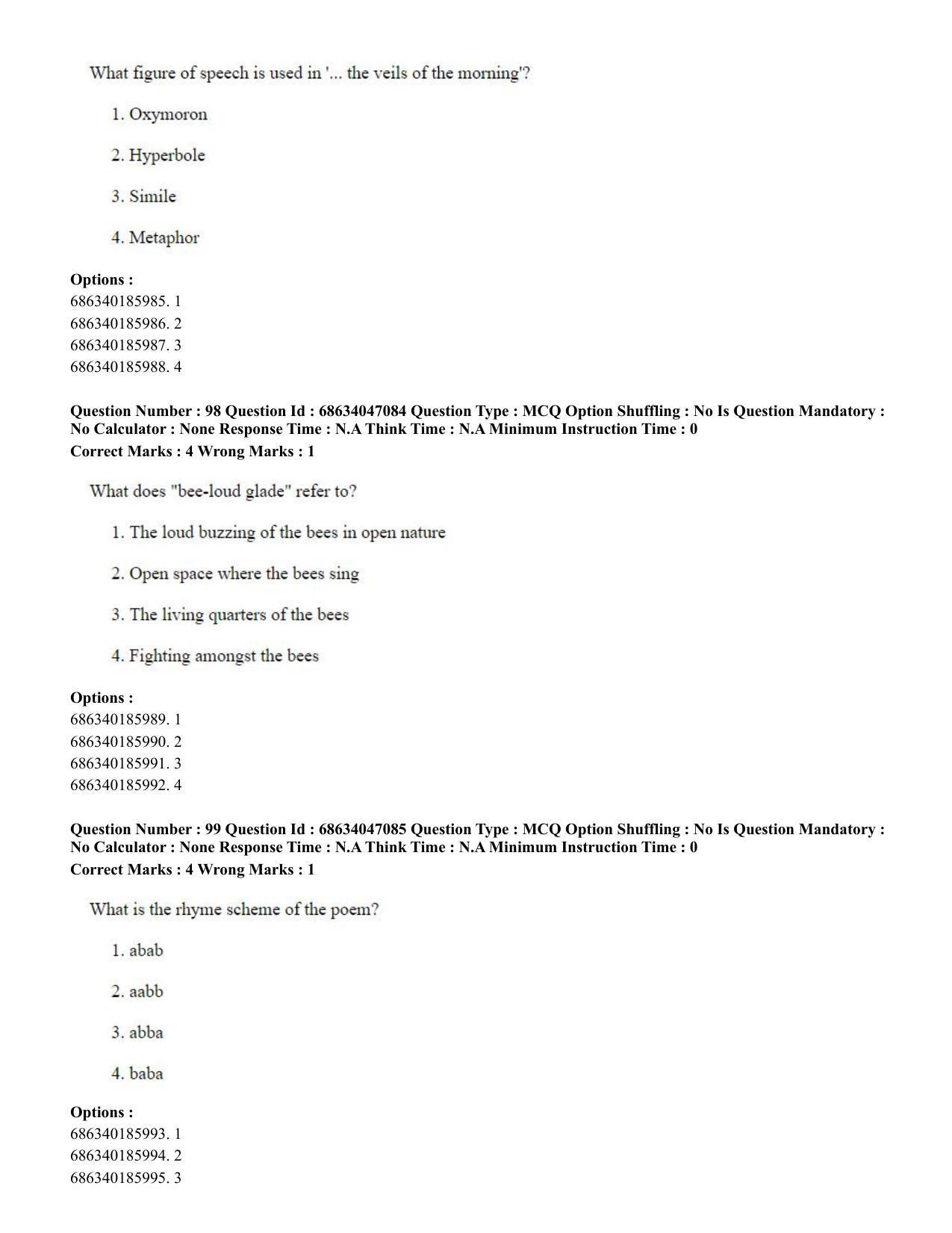 CUET PG 2023: LAQP01 – English (Hin) - Shift 2 (30-06-2023) Question Paper - Page 96