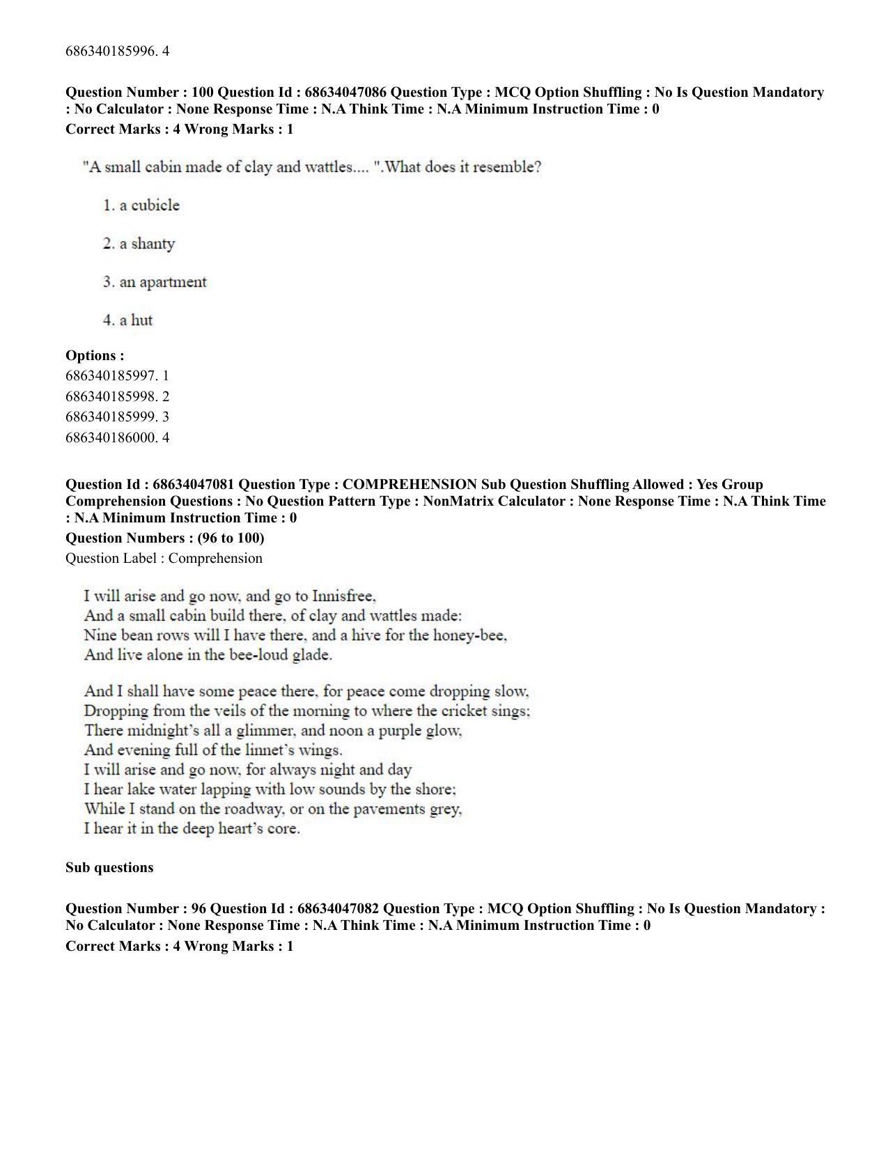 CUET PG 2023: LAQP01 – English (Hin) - Shift 2 (30-06-2023) Question Paper - Page 97