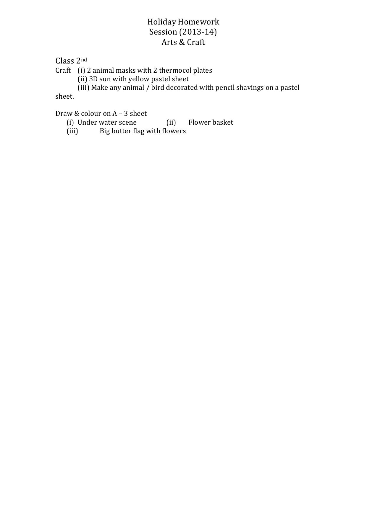 Worksheet for Class 2 All Subjects Holiday Assignment 1 - Page 7