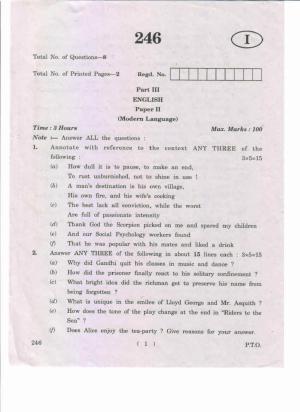 AP Inter 2nd Year English-II (ML) May-2019-General Question Paper