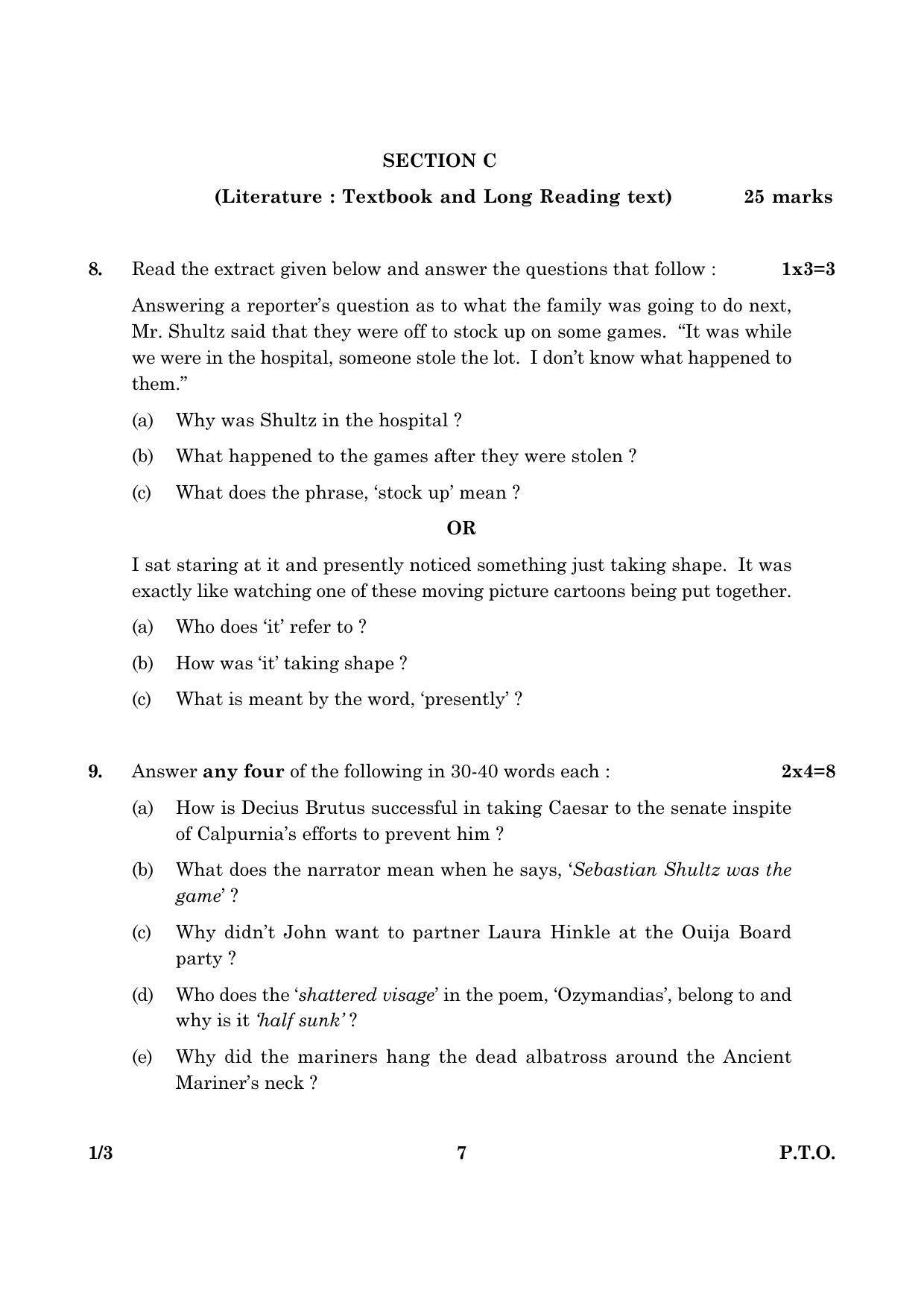 CBSE Class 10 001 Set 3 English Communicative 2016 Question Paper - Page 7