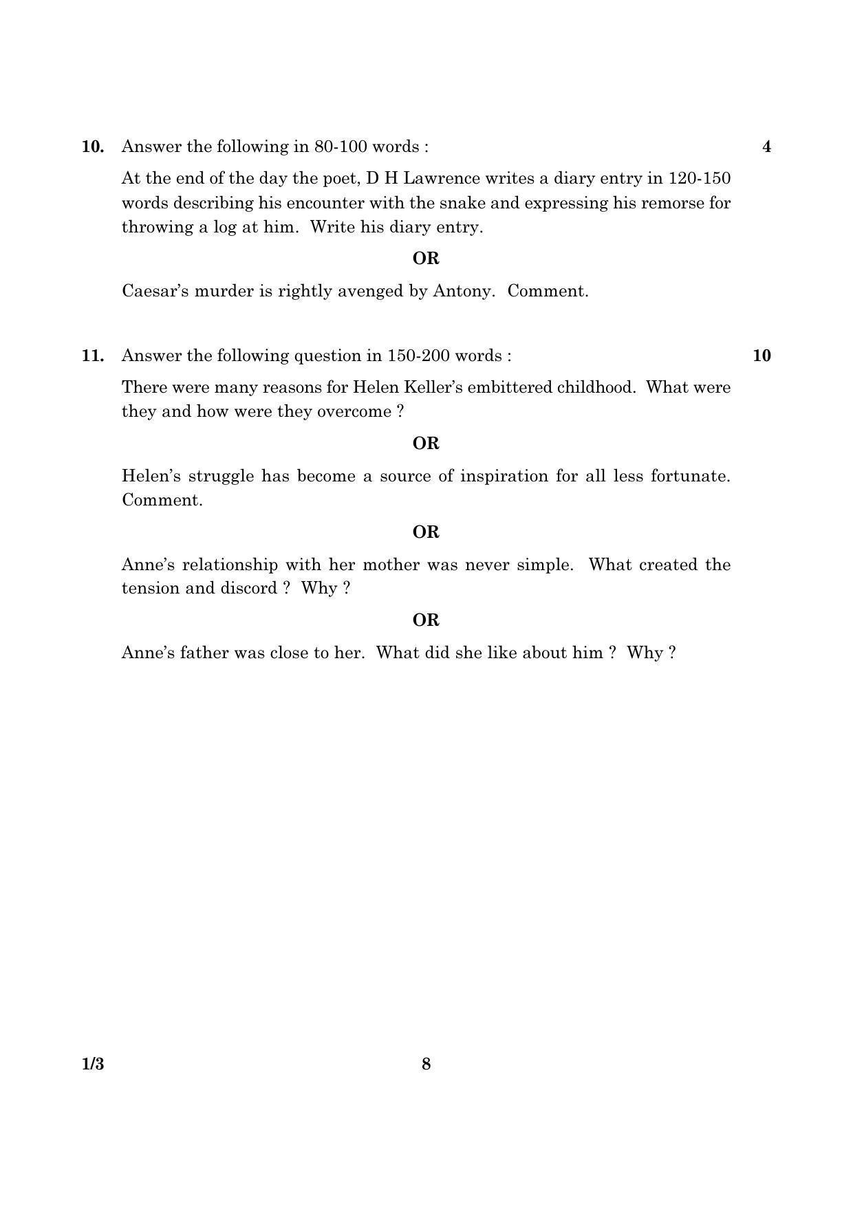 CBSE Class 10 001 Set 3 English Communicative 2016 Question Paper - Page 8