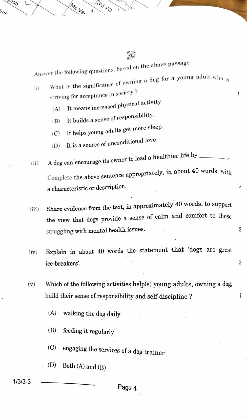1/3/3 English Core Set 3 2024 Question Paper - Page 4