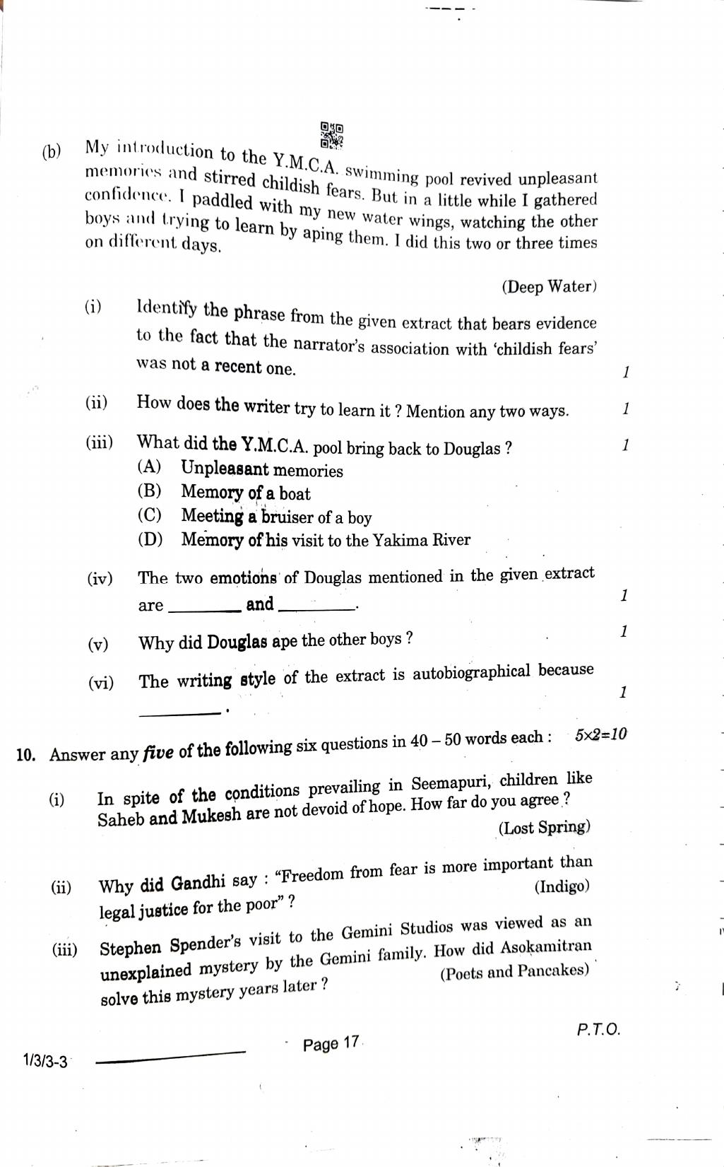 1/3/3 English Core Set 3 2024 Question Paper - Page 17