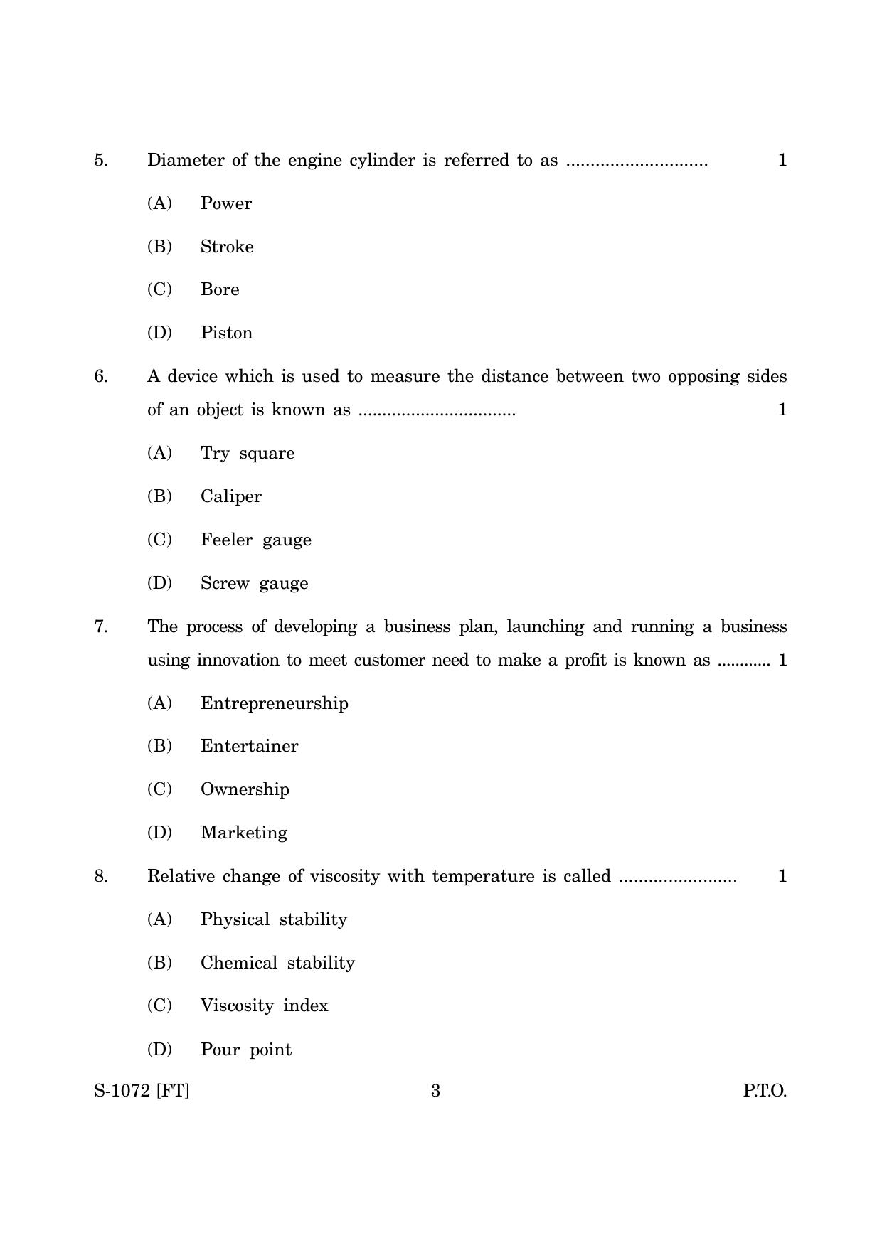 Goa Board Class 10 Automobile (November 2022) Question Paper - Page 3