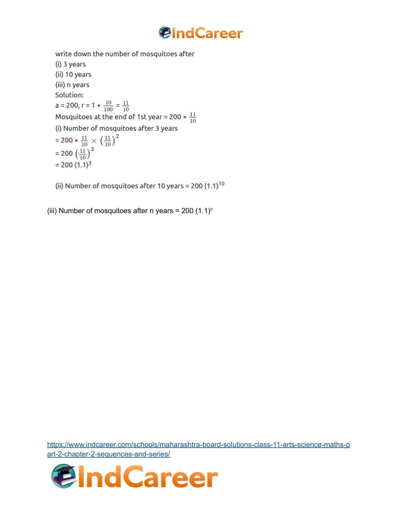 Maharashtra Board Solutions Class 11-Arts & Science Maths (Part 2): Chapter 2- Sequences and Series - Page 19
