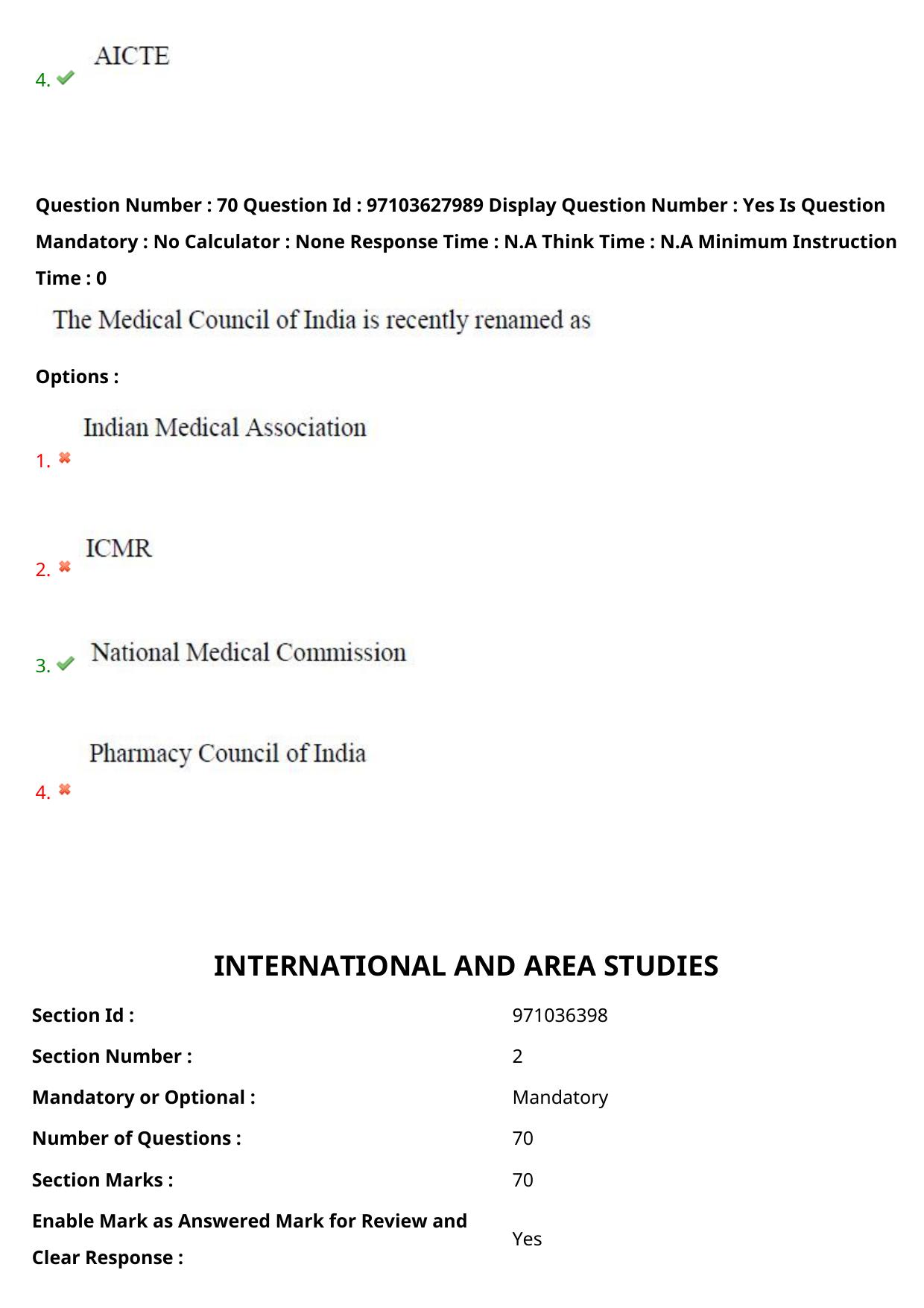 AP RCET 2024 International and Area Studies Question Paper - Page 45