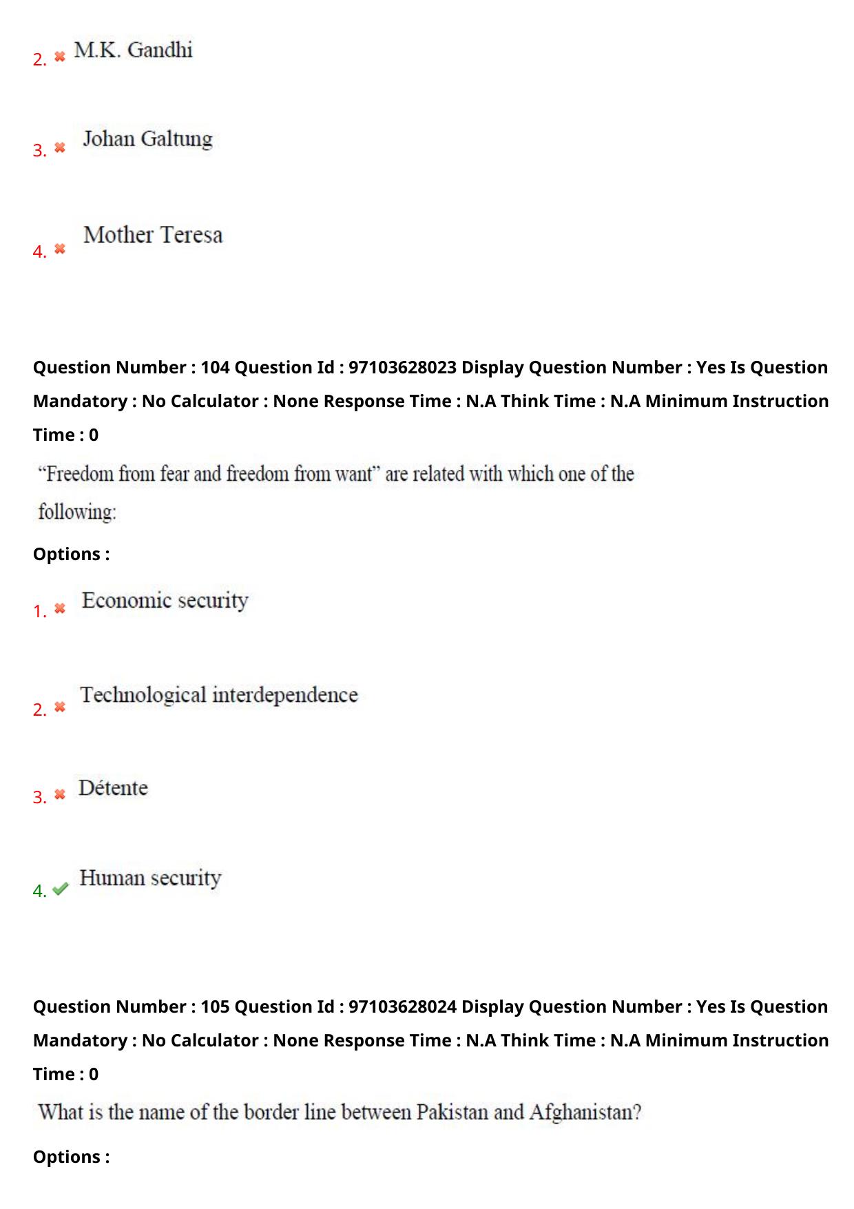 AP RCET 2024 International and Area Studies Question Paper - Page 64