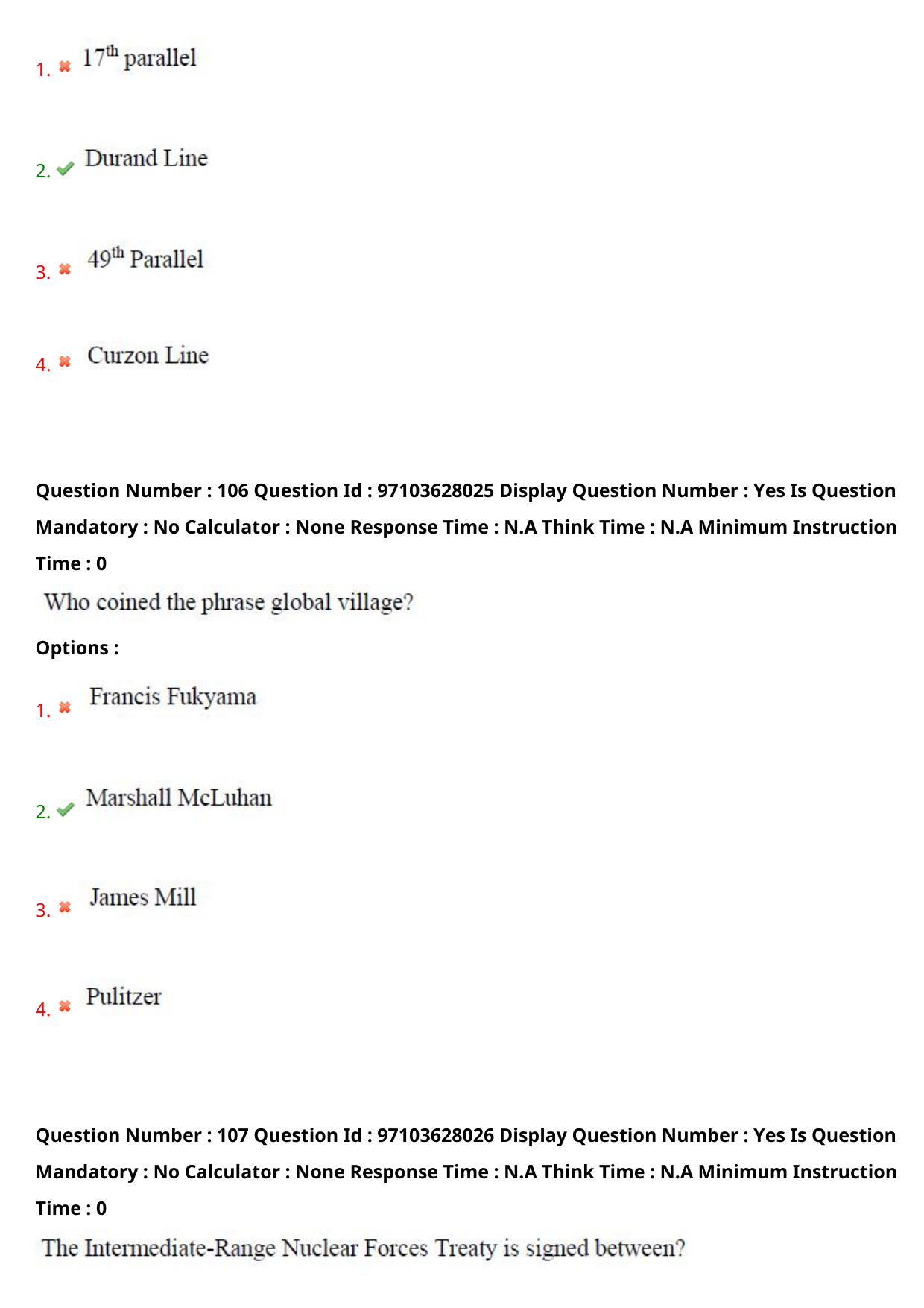 AP RCET 2024 International and Area Studies Question Paper - Page 65