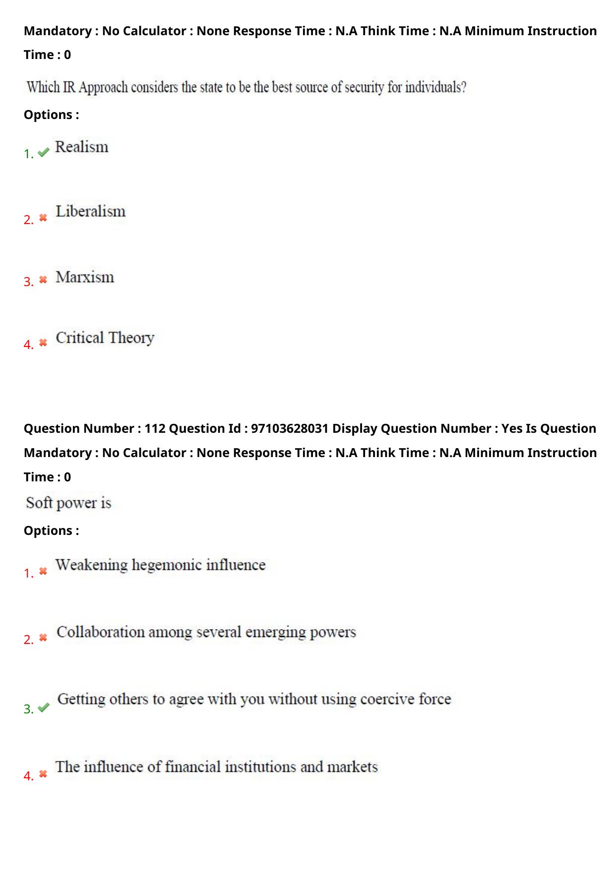 AP RCET 2024 International and Area Studies Question Paper - Page 68