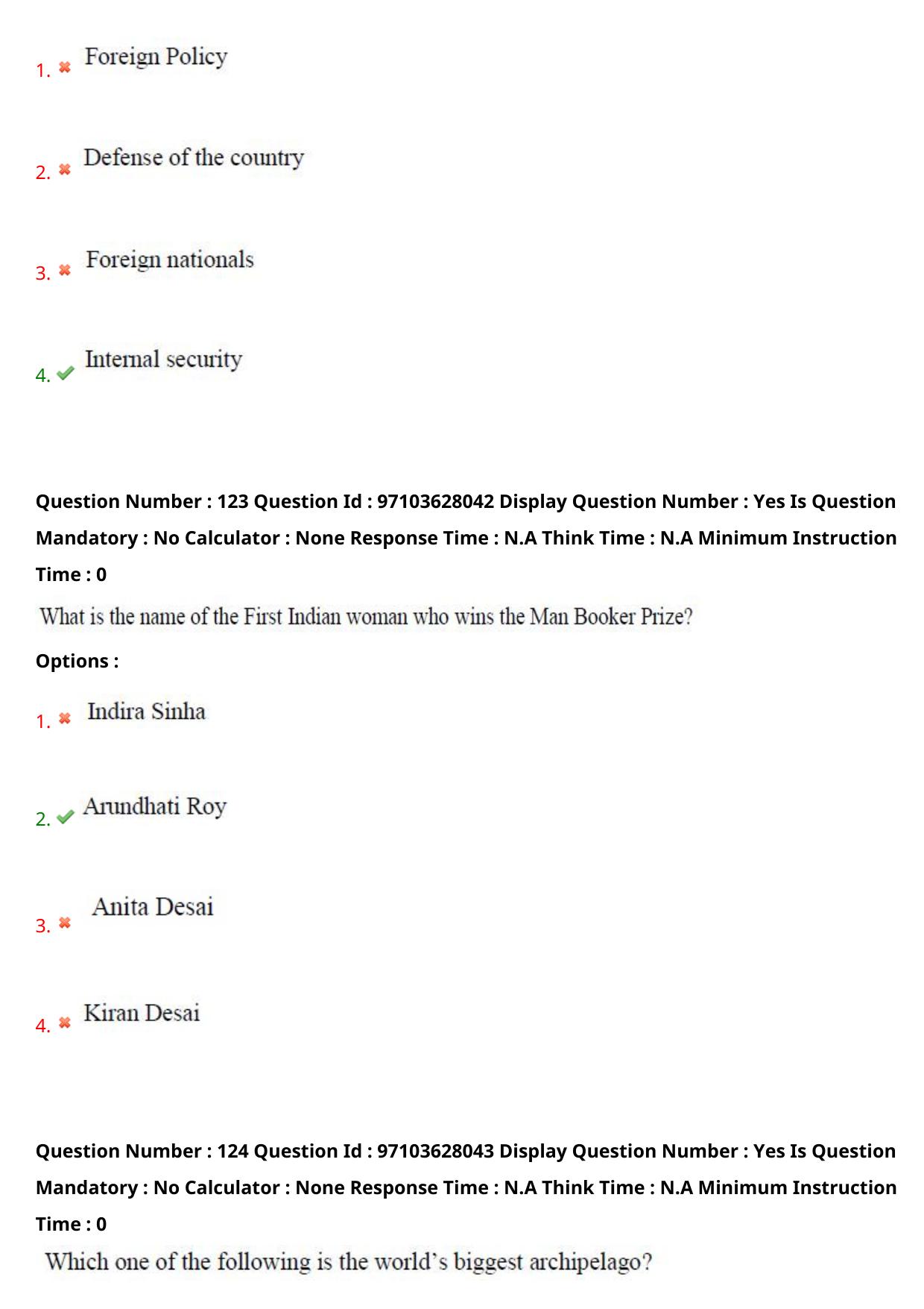 AP RCET 2024 International and Area Studies Question Paper - Page 74